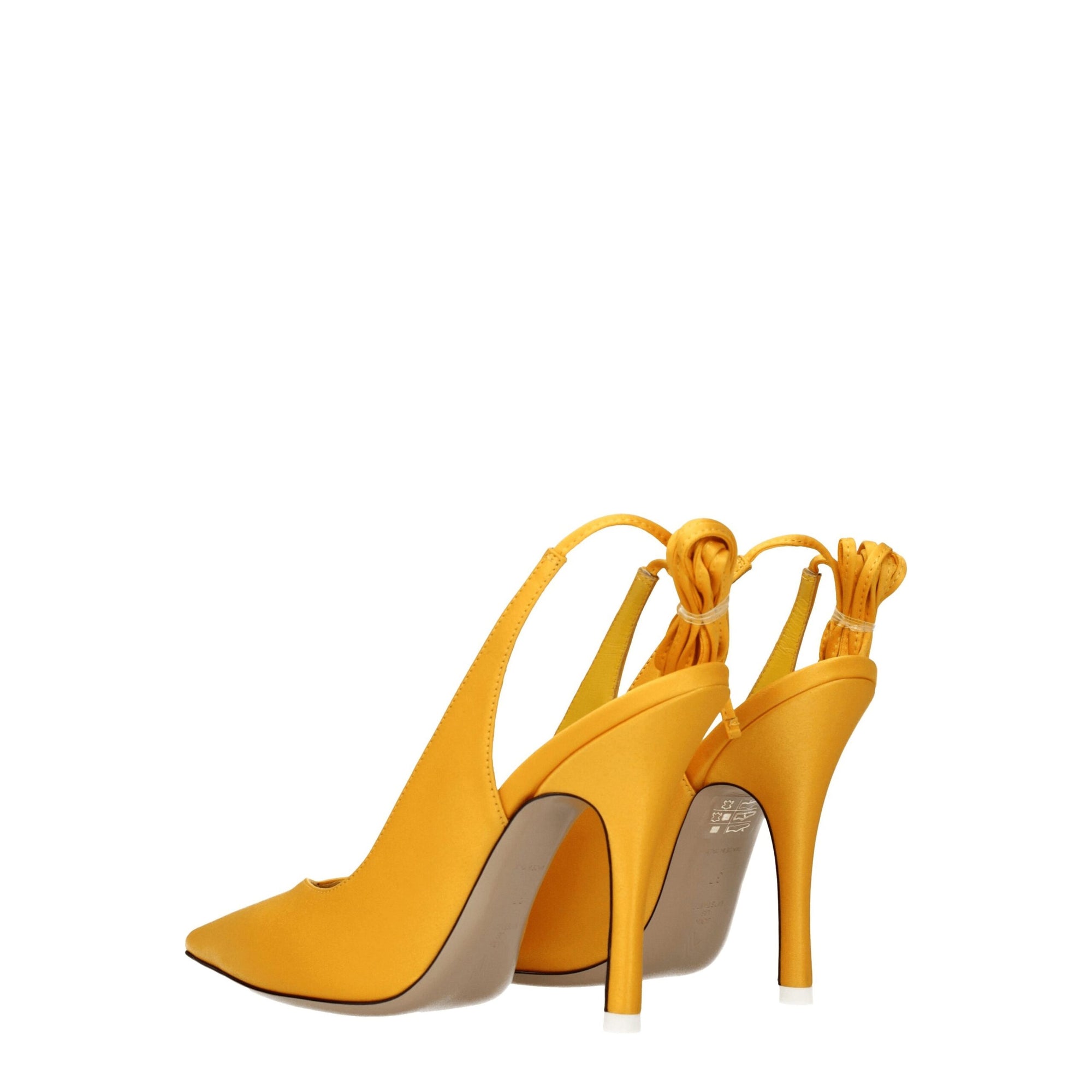 The Attico Orange Satin High Heel Pumps