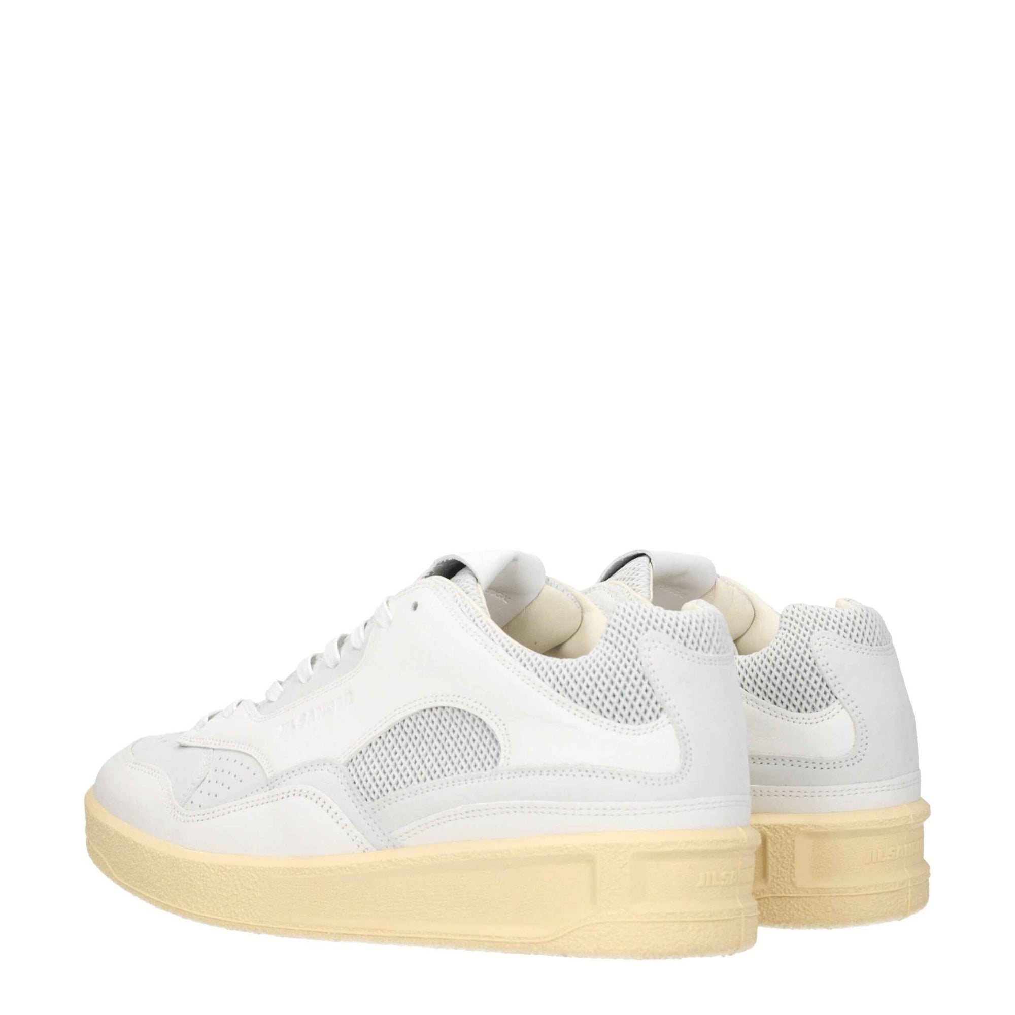 Jil Sander White Leather Low Tops