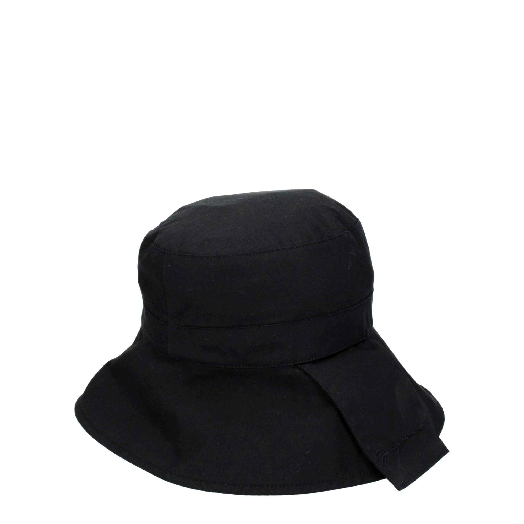 Jacquemus Black Cotton Bucket Hats