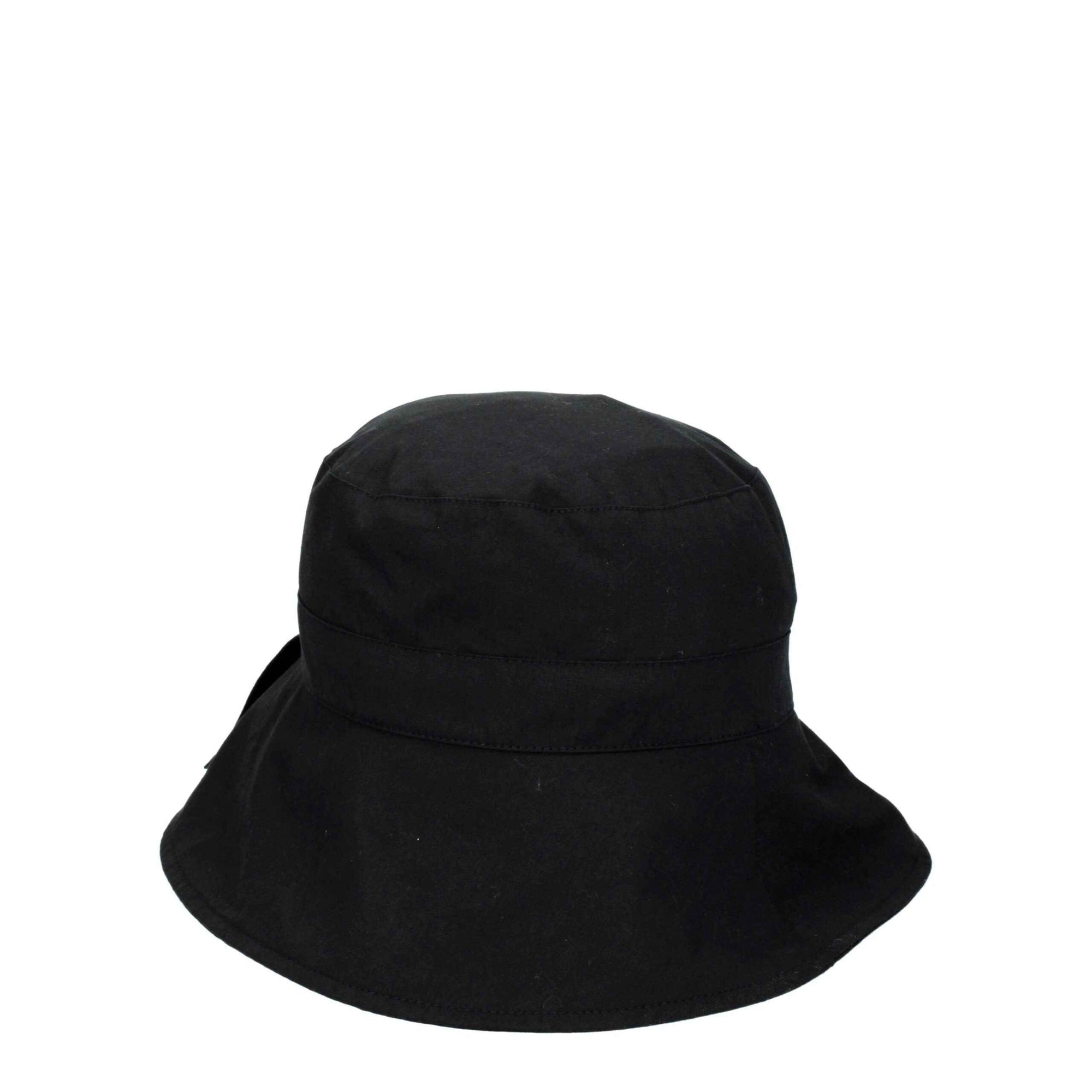 Jacquemus Black Cotton Bucket Hats