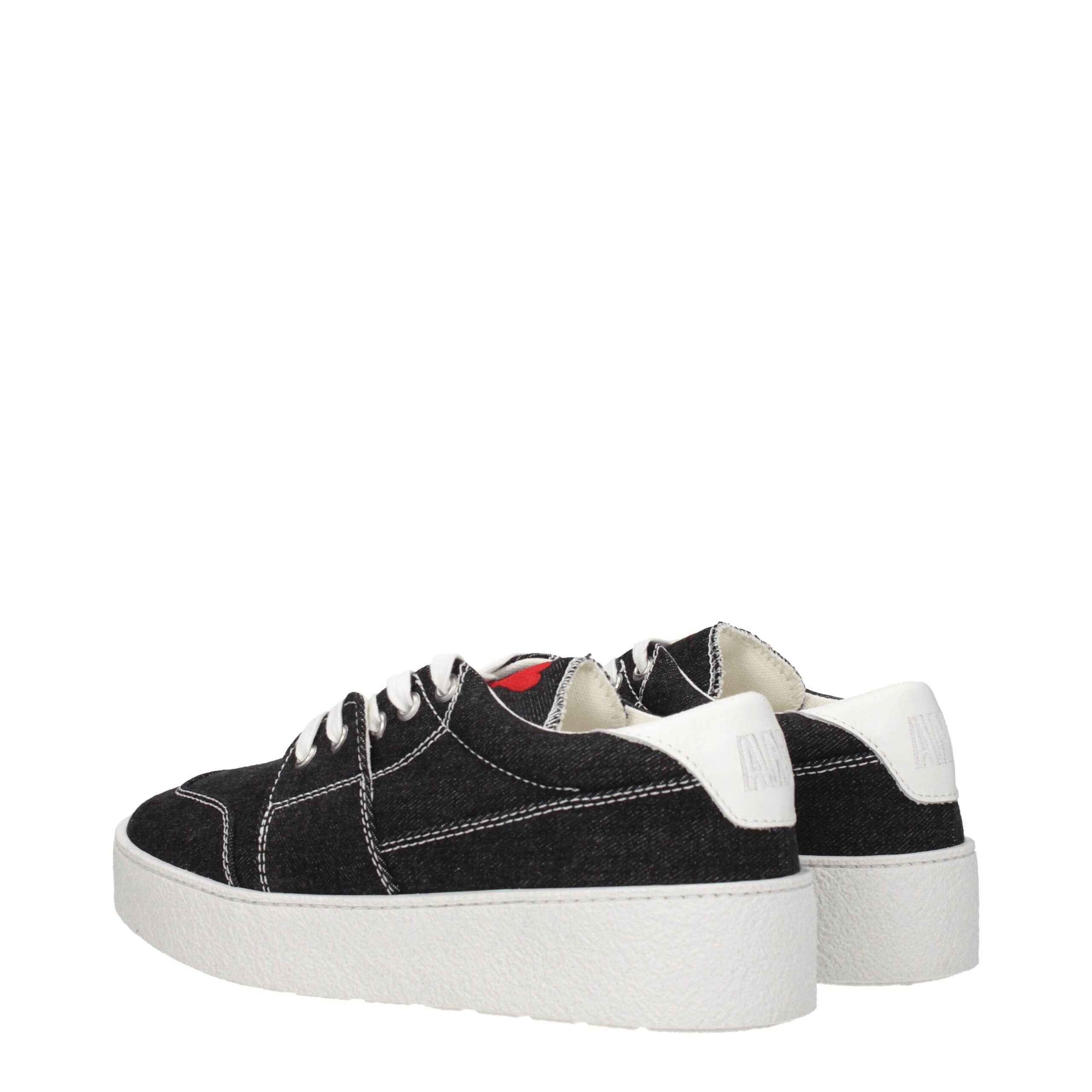 Ami Paris Black Fabric Low Tops