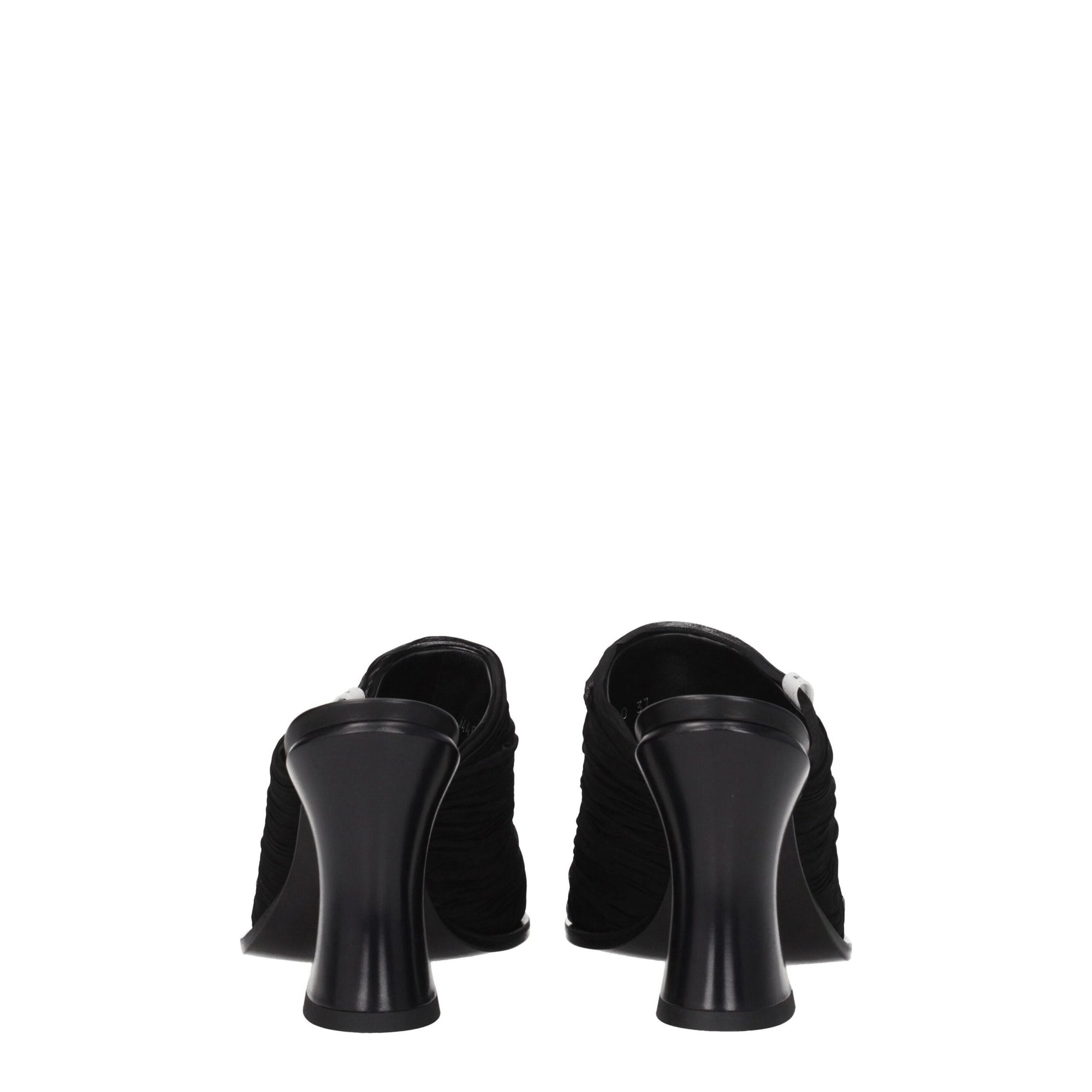 Premiata Black Fabric Platform Sandals