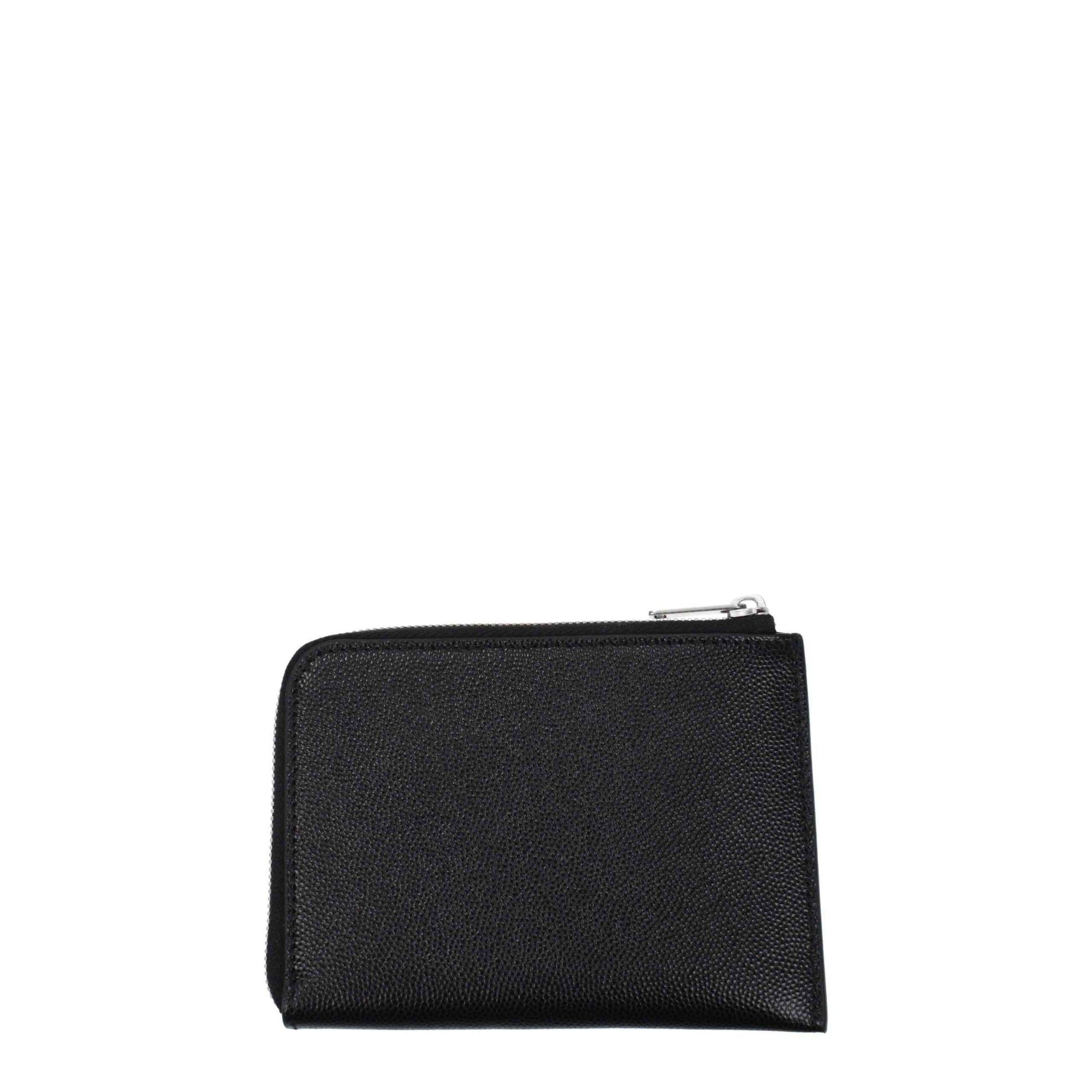Palm Angels Black Leather Cardholders