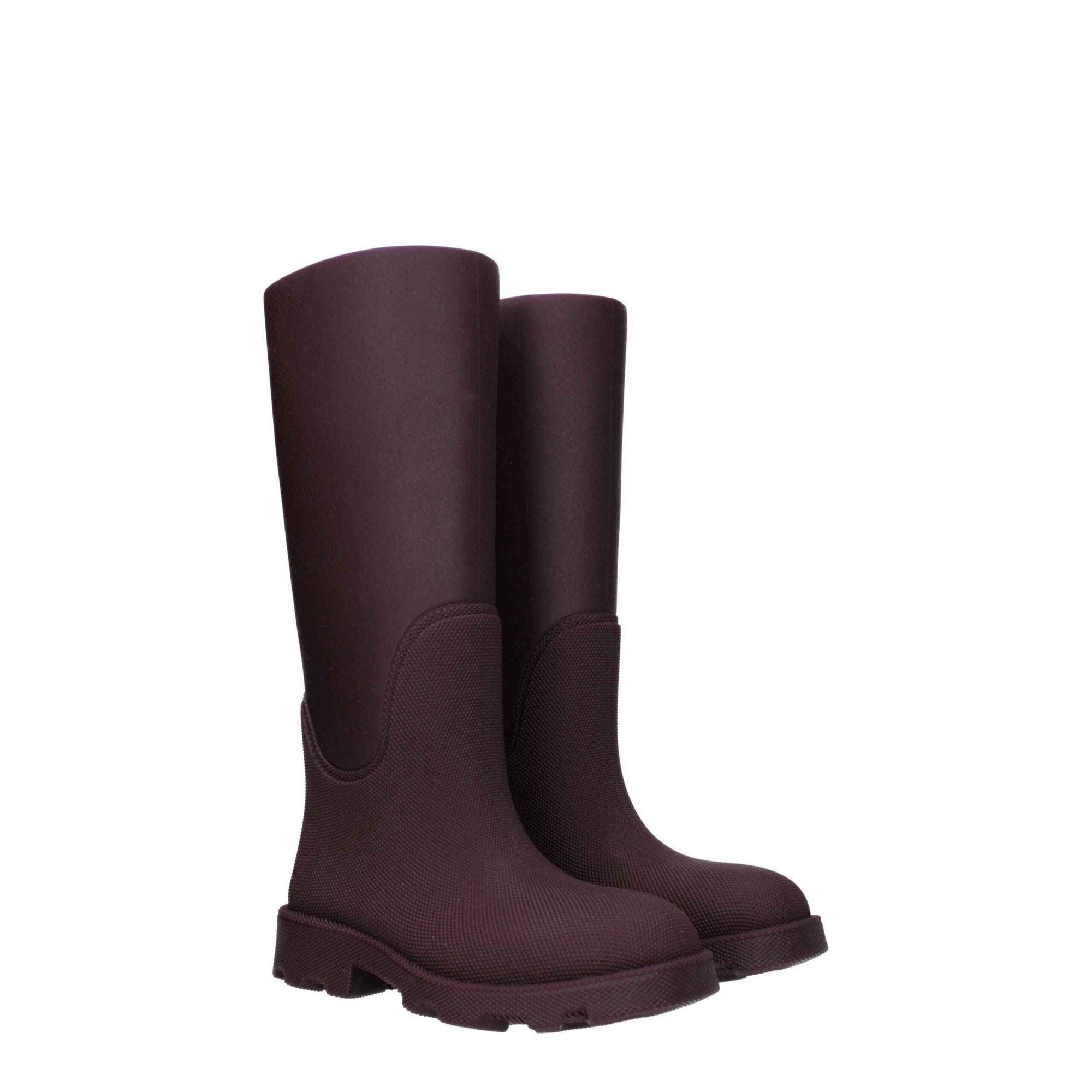 Burberry Red Cotton Rain Boots
