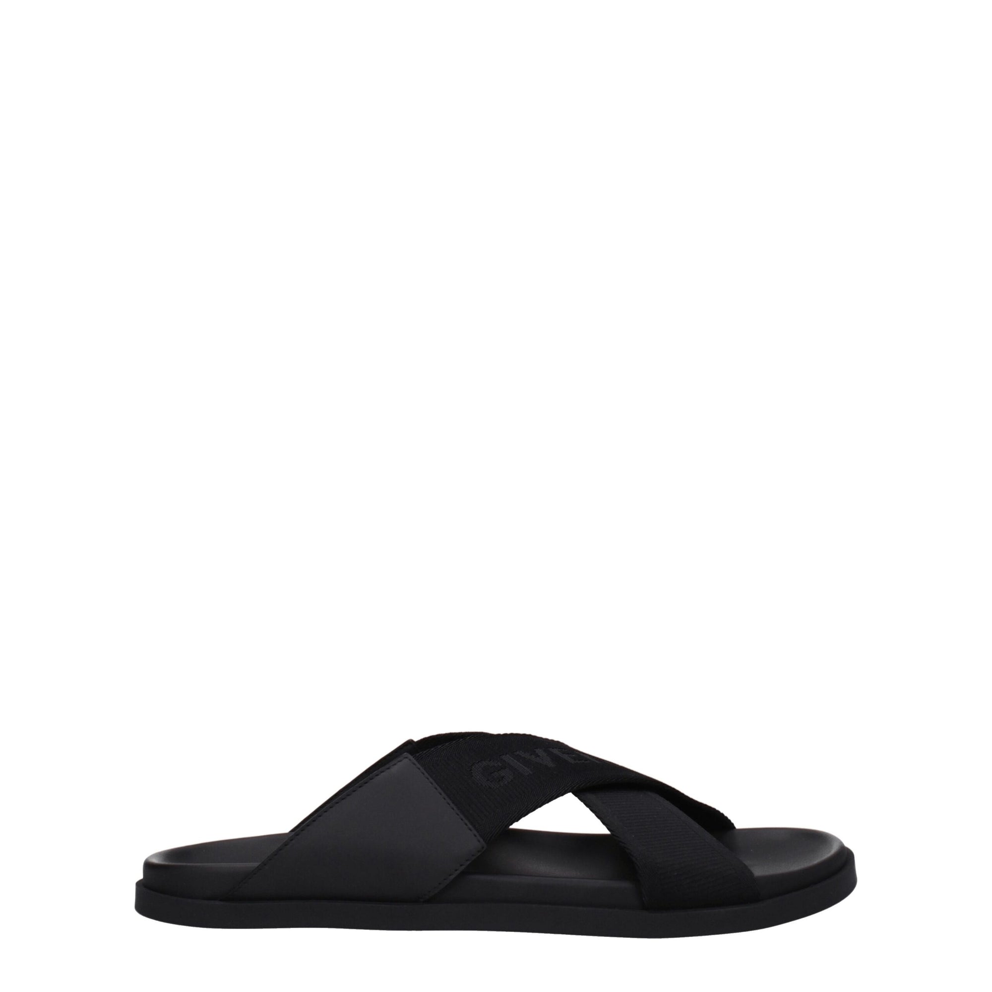 Givenchy Black Fabric Slippers