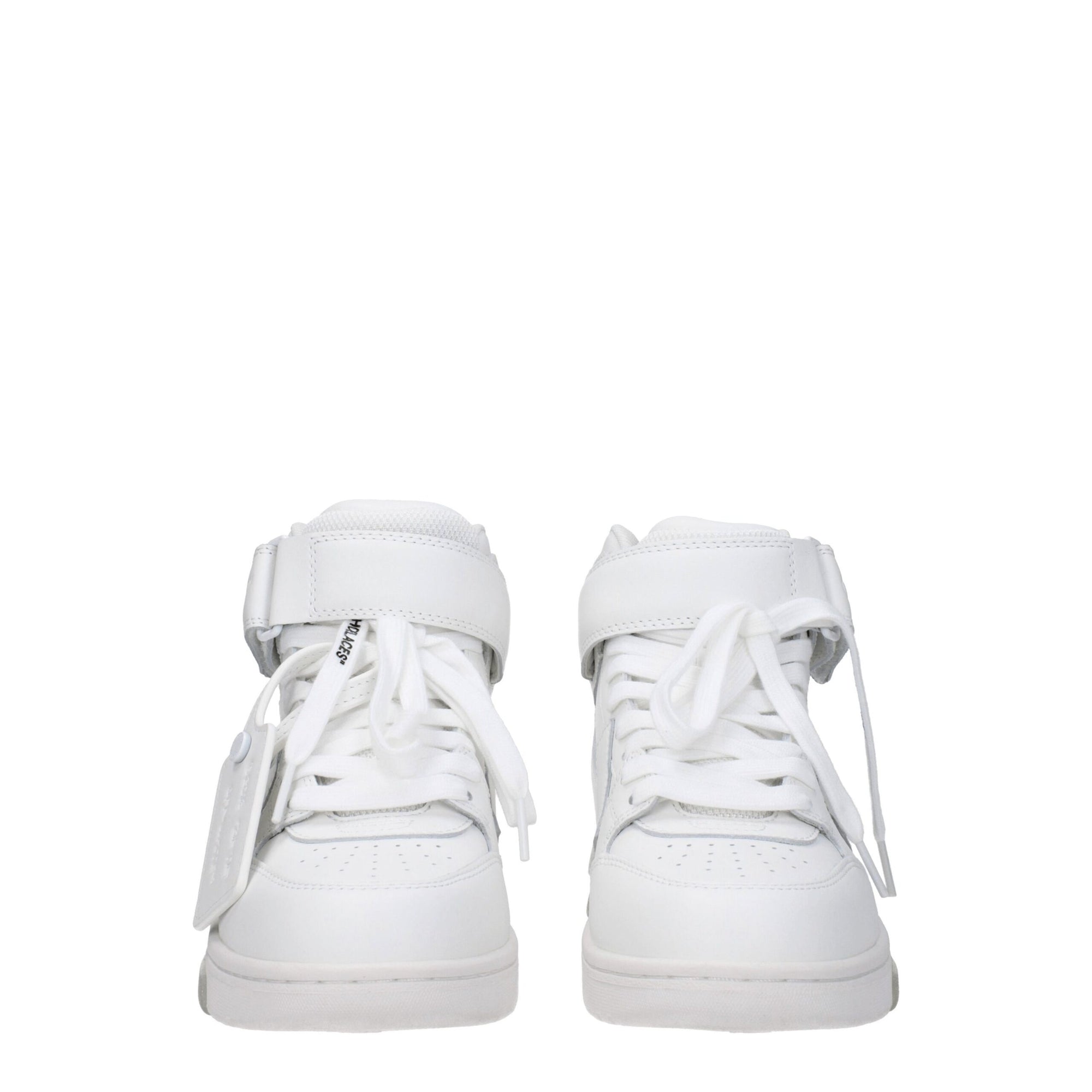 Off-White White Leather High Top Sneakers