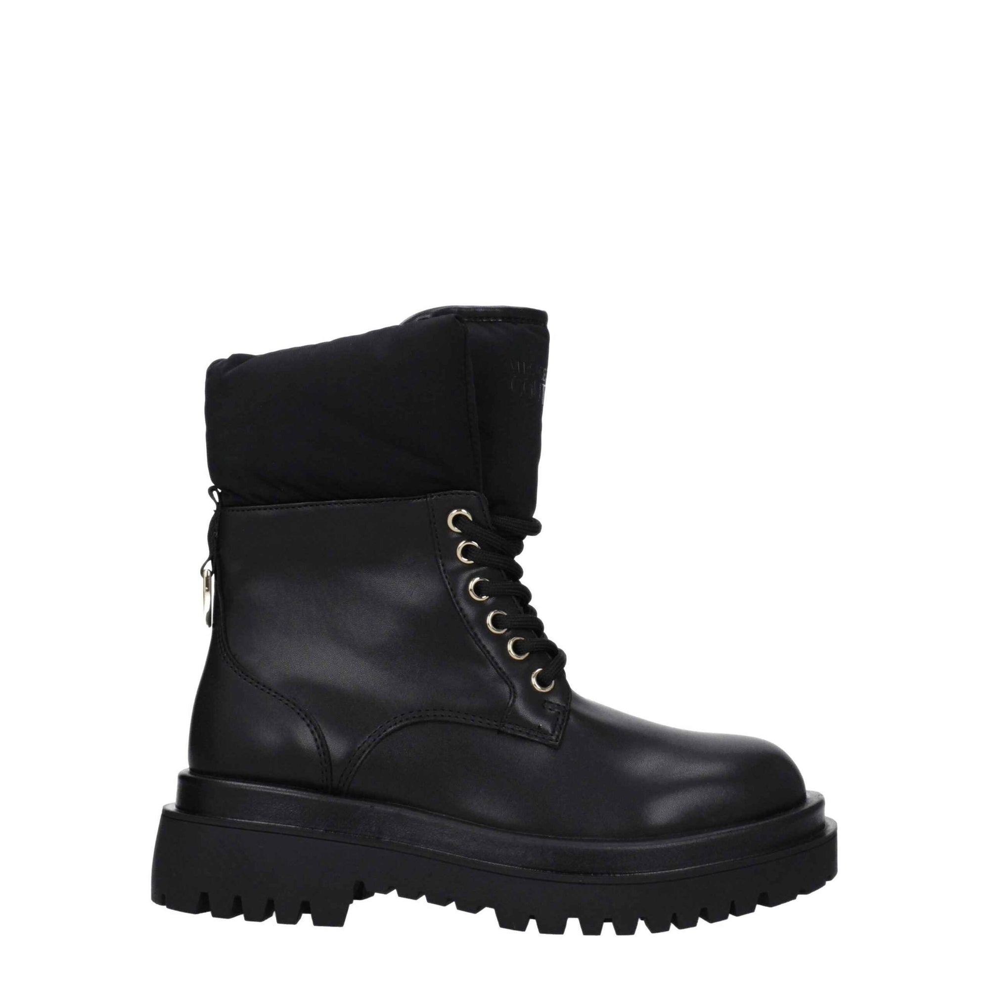 Versace Jeans Black Polyethylene Ankle Boots