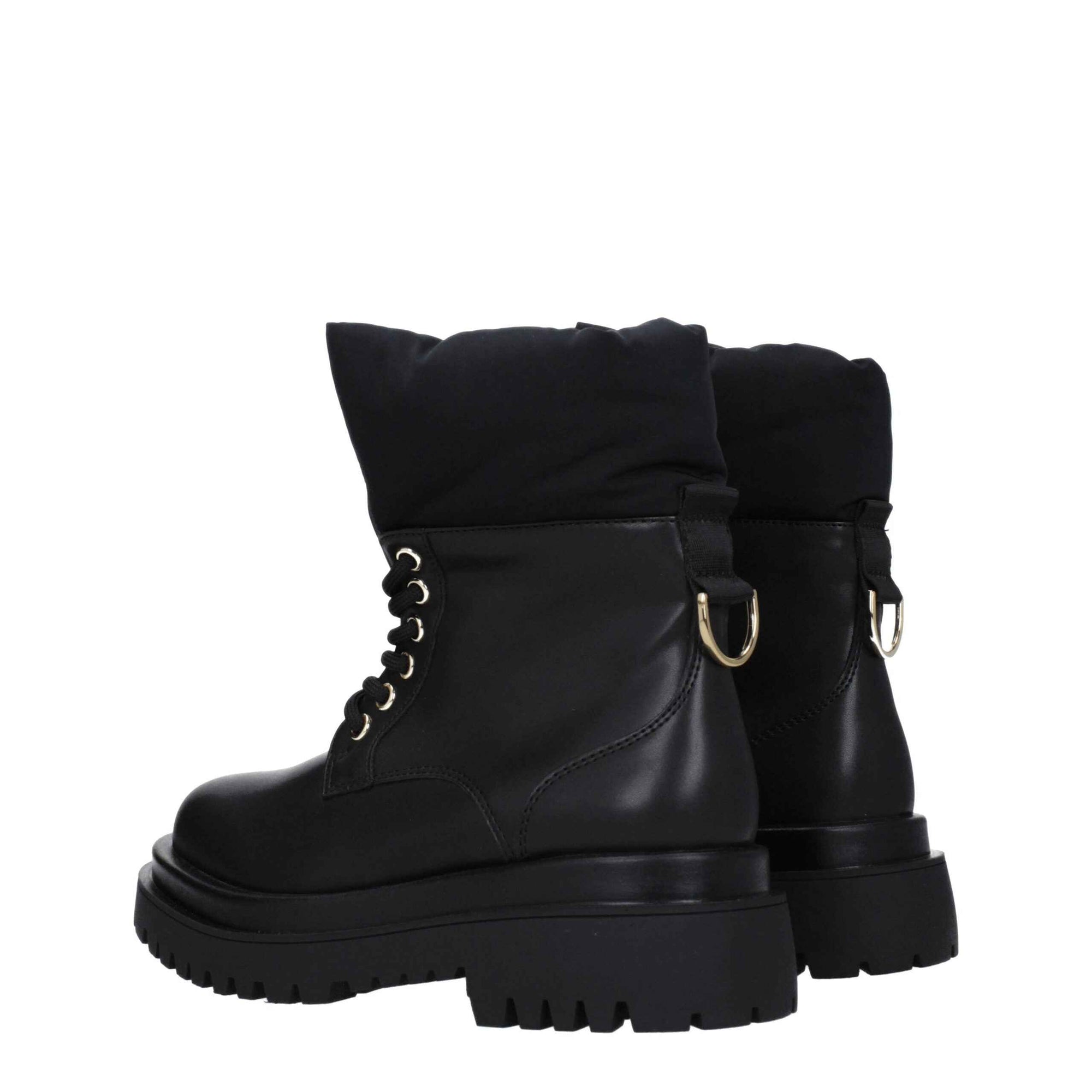 Versace Jeans Black Polyethylene Ankle Boots