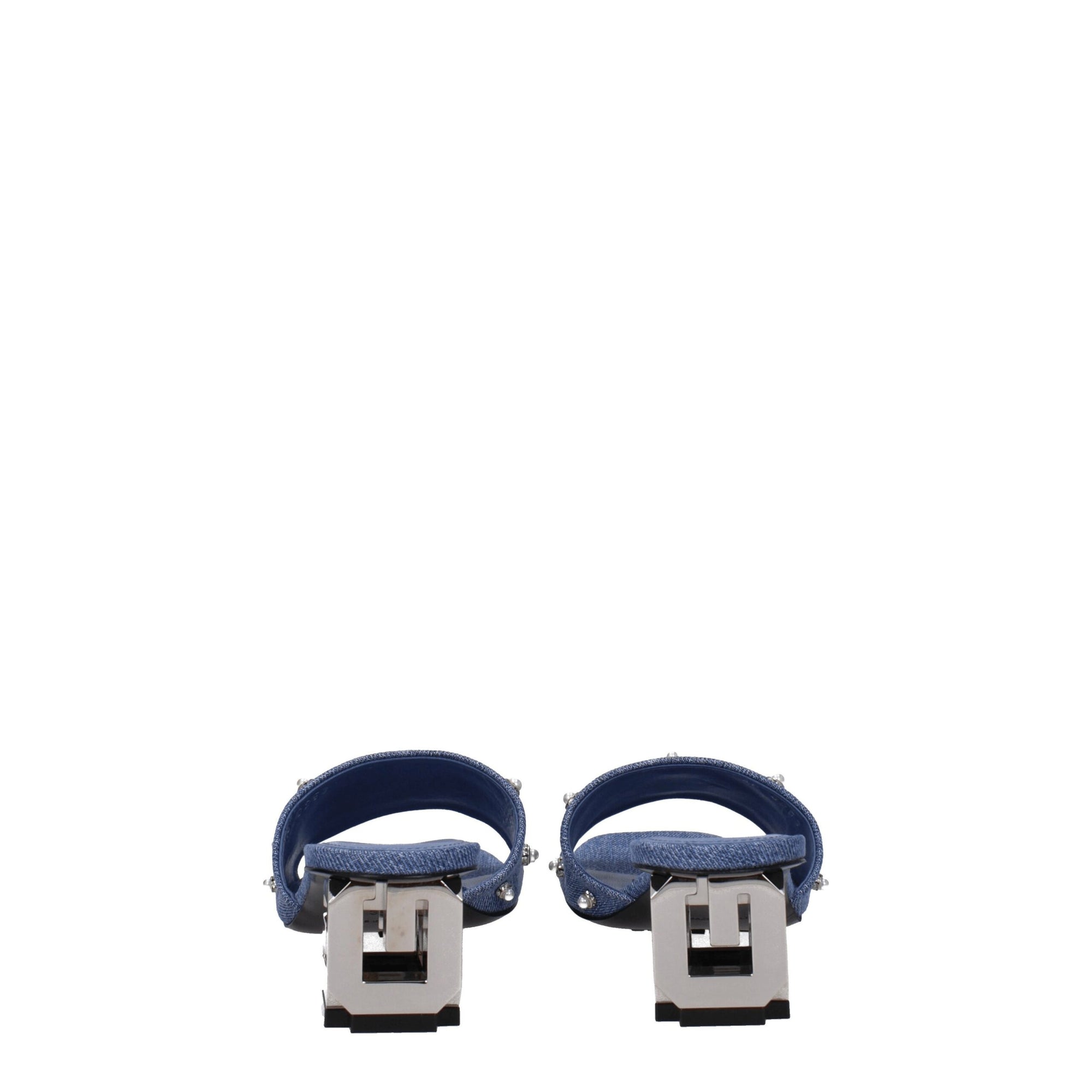 Givenchy Blue Fabric Flat Sandals