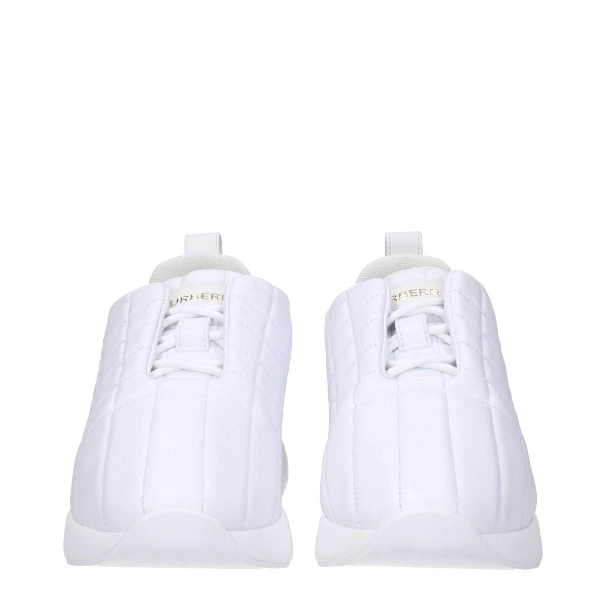 Burberry White Leather Sneakers