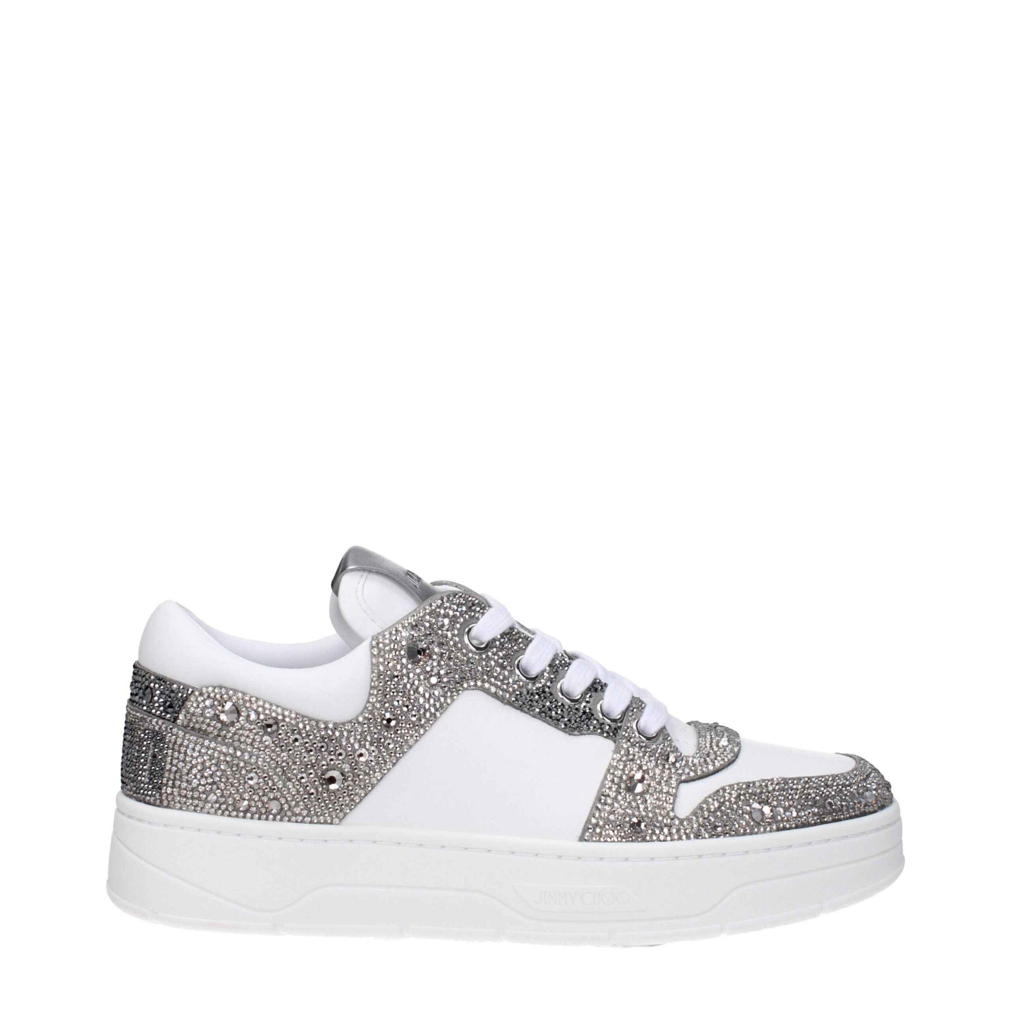 Jimmy Choo White Leather Chunky Sneakers
