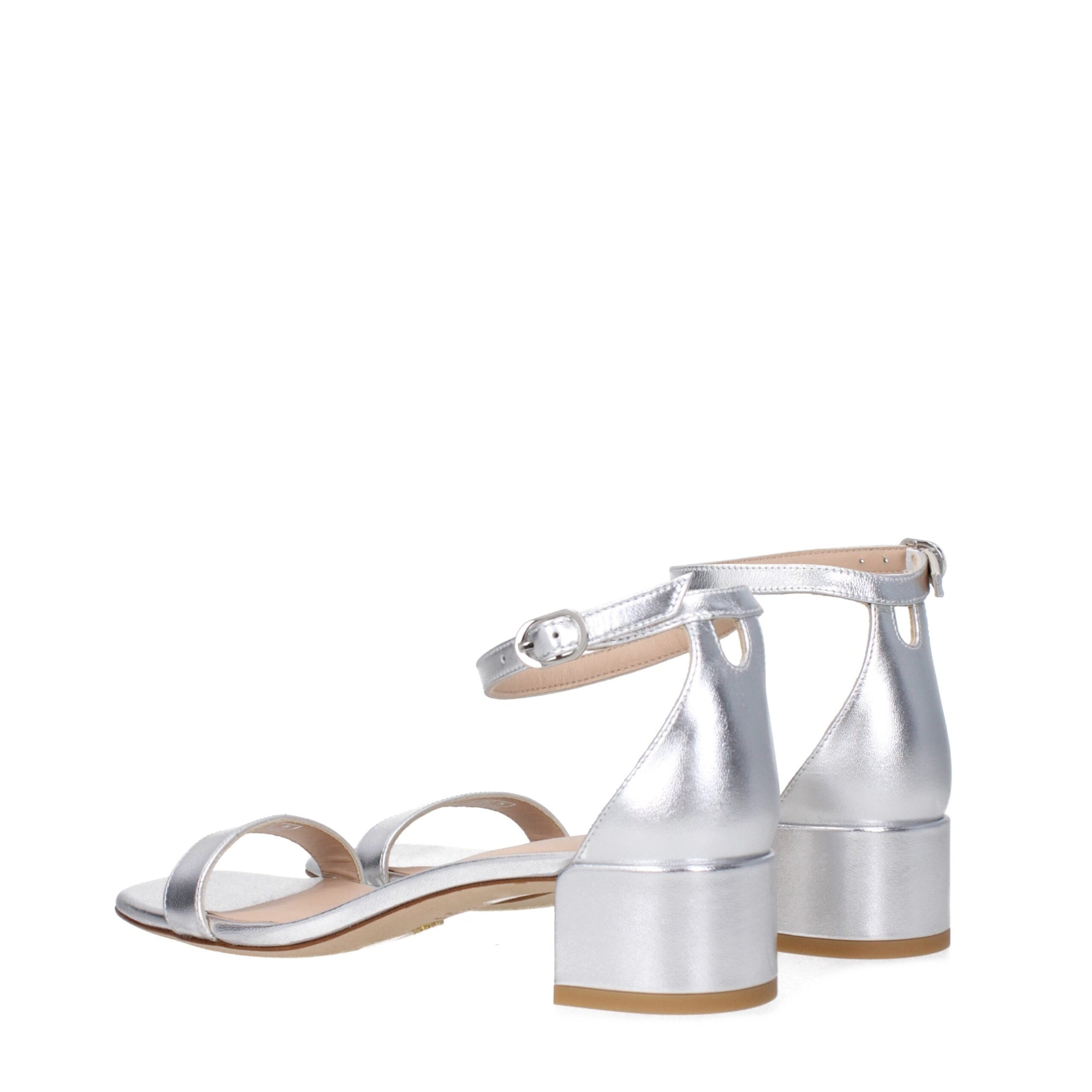 Stuart Weitzman Gray Leather Flat Sandals
