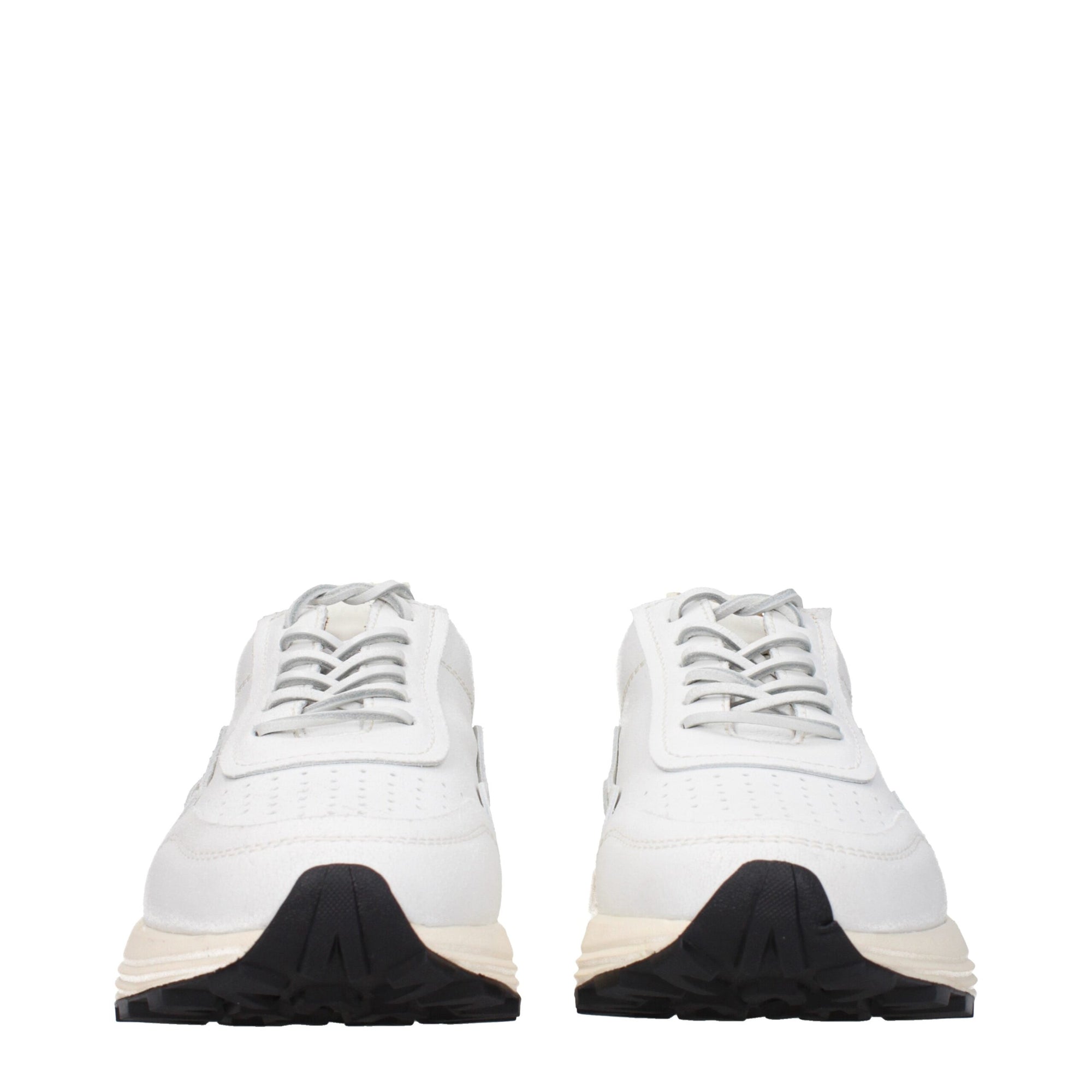 Buttero White Leather Chunky Sneakers