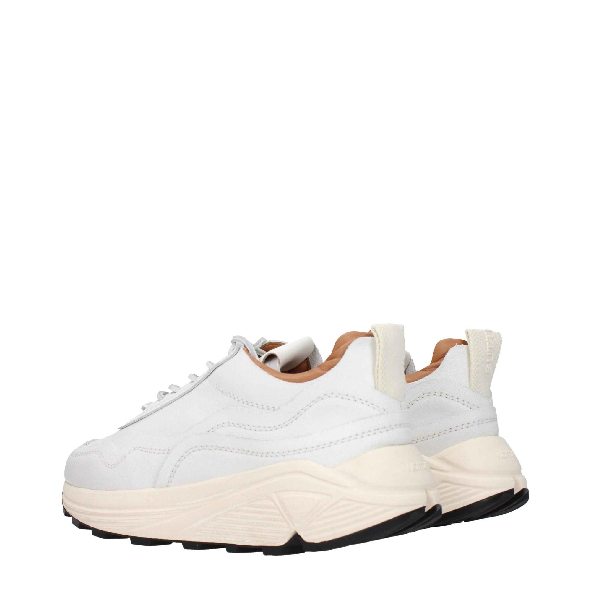 Buttero White Leather Chunky Sneakers