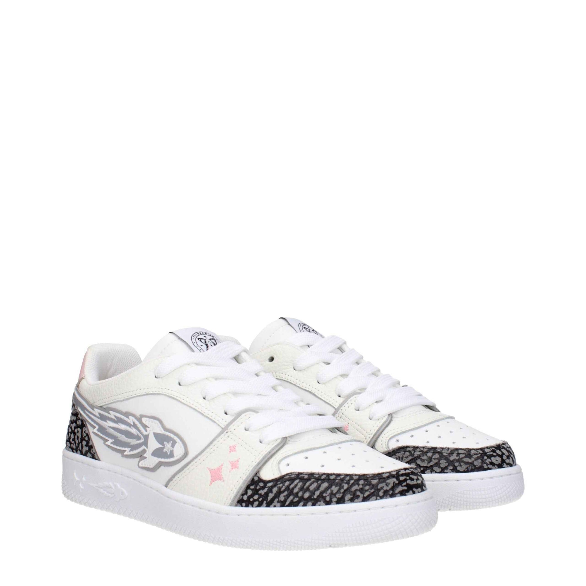 Enterprise Japan White Leather Athletic Sneakers