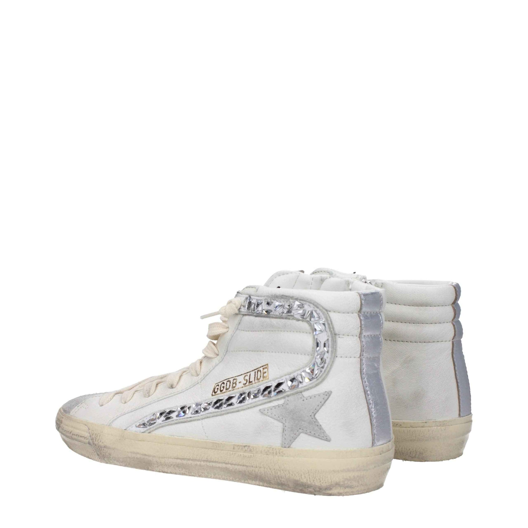 Golden Goose White Leather High Top Sneakers