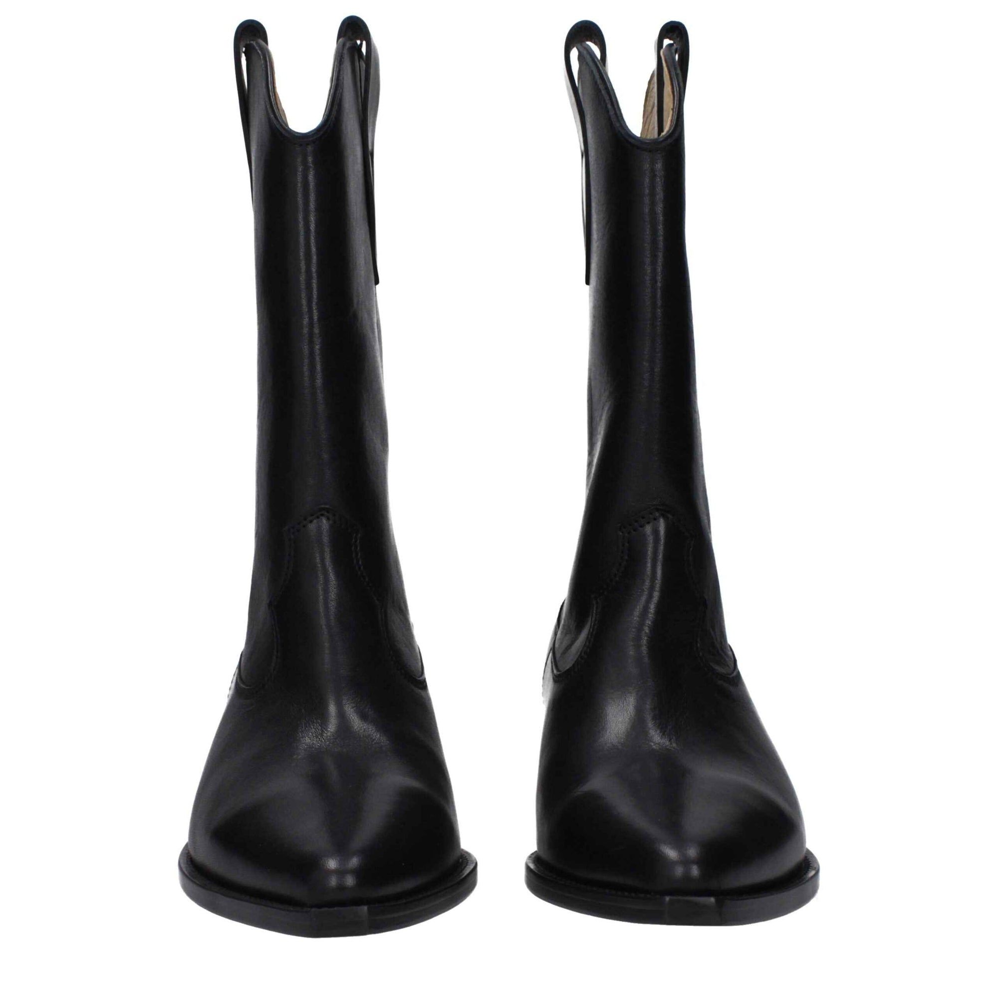 Isabel Marant Black Leather Ankle Boots