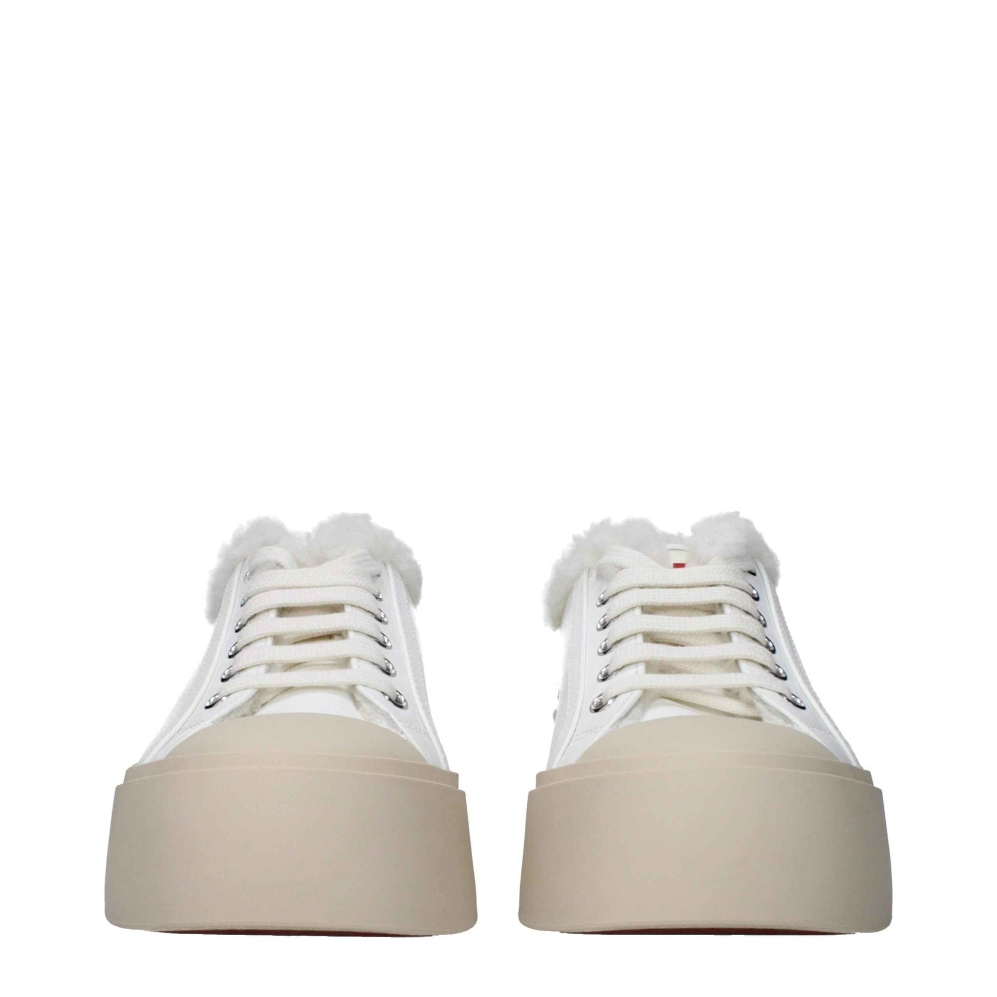 Marni White Leather Low Top Sneakers