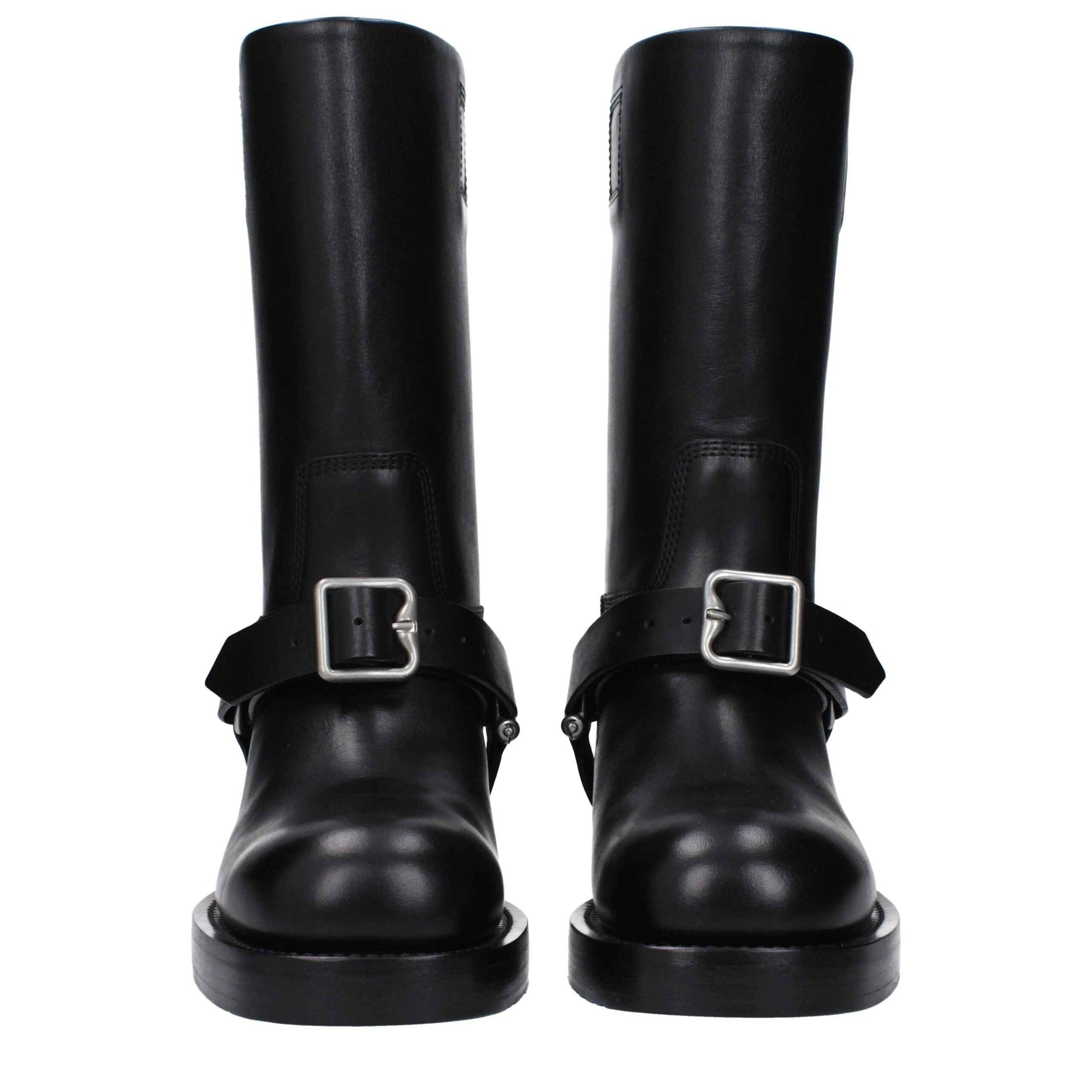Burberry Black Leather Boots