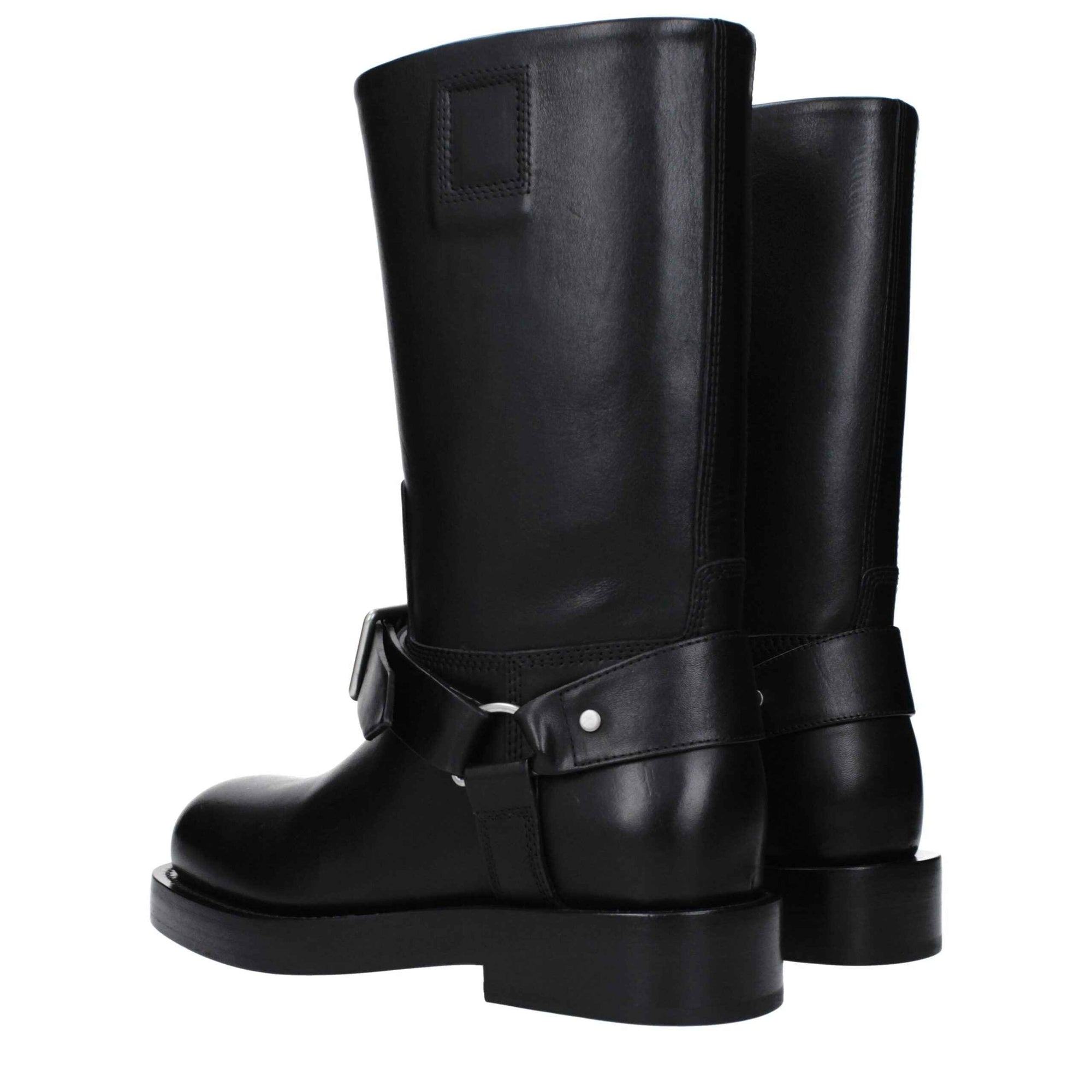 Burberry Black Leather Boots
