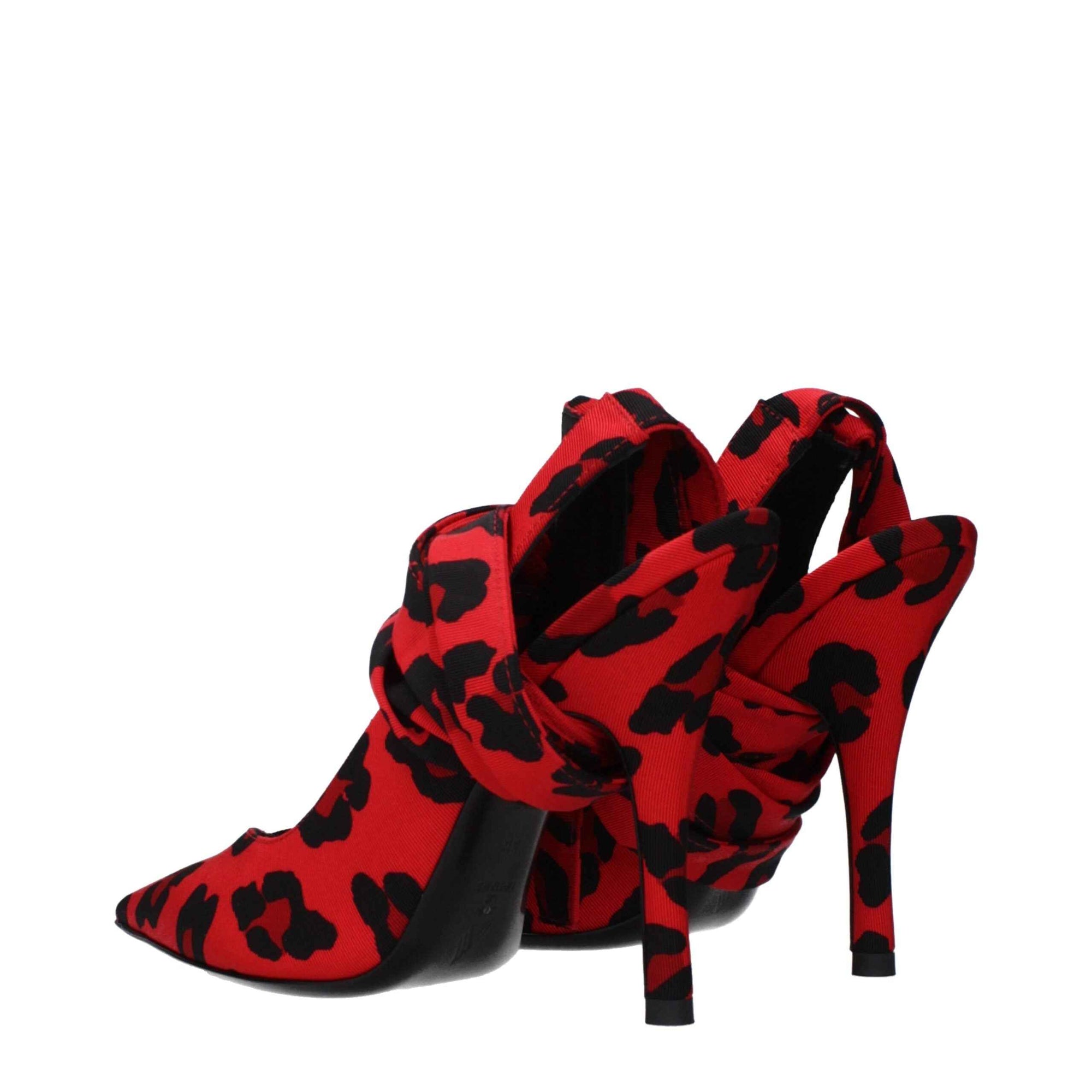 The Attico Red Fabric High Heel Pumps