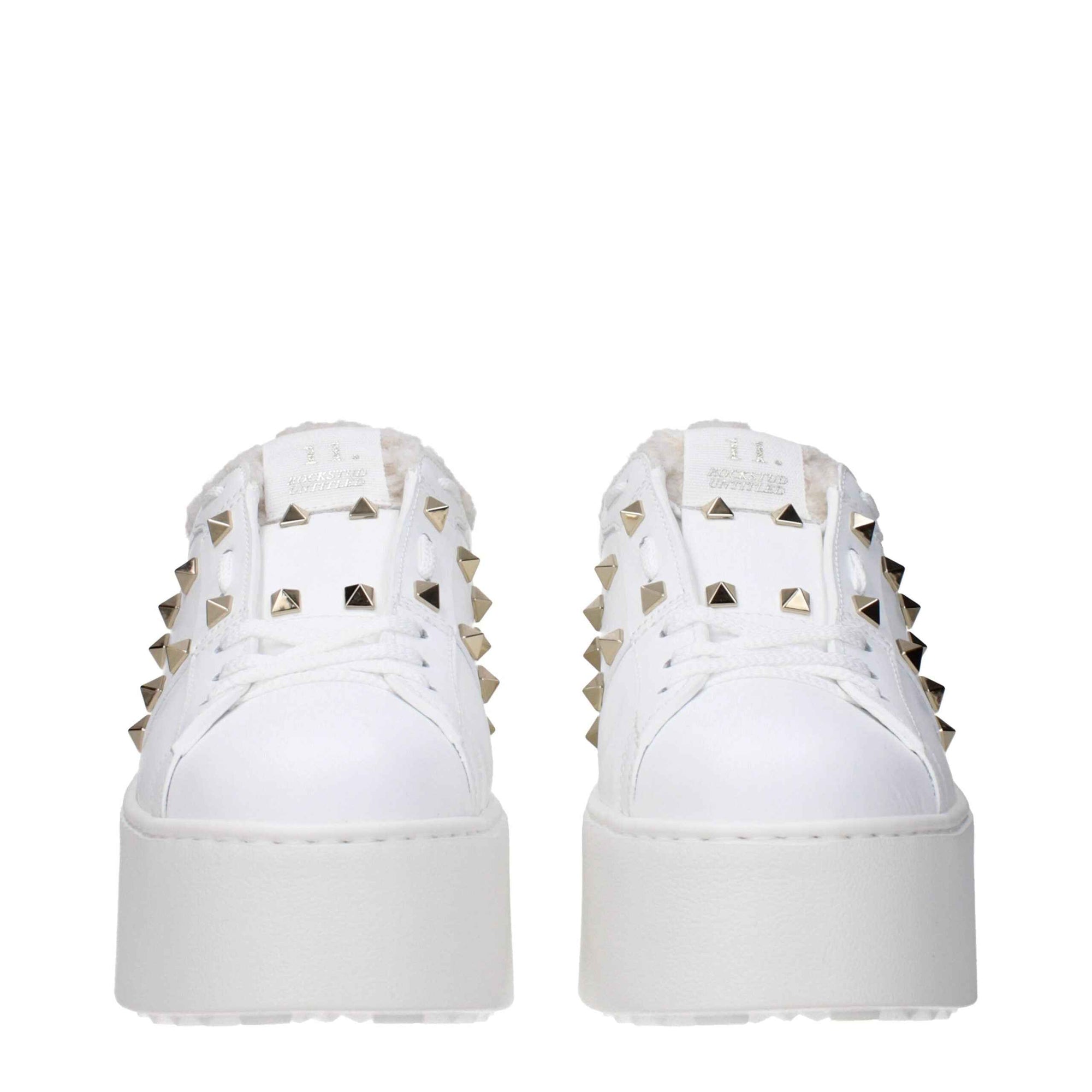 Valentino Garavani White Leather Platform Sneakers