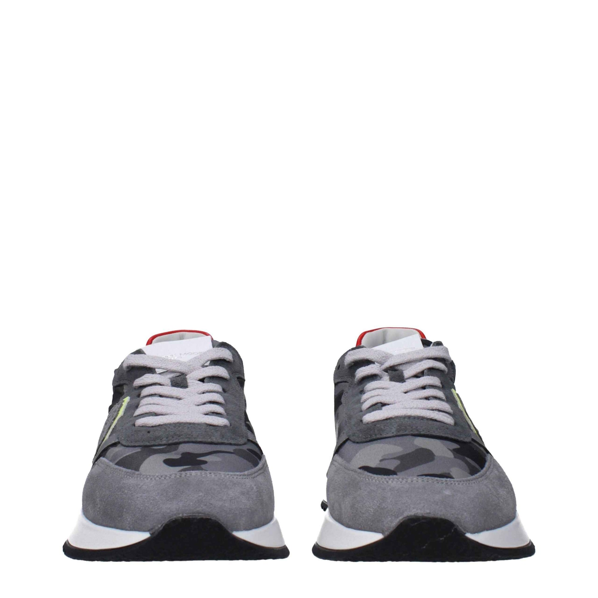 Philippe Model Gray Fabric Sneakers