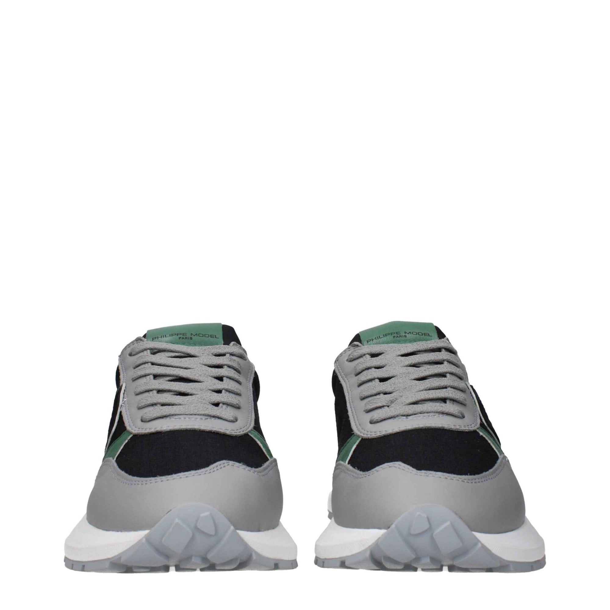 Philippe Model Black Fabric Athletic Sneakers