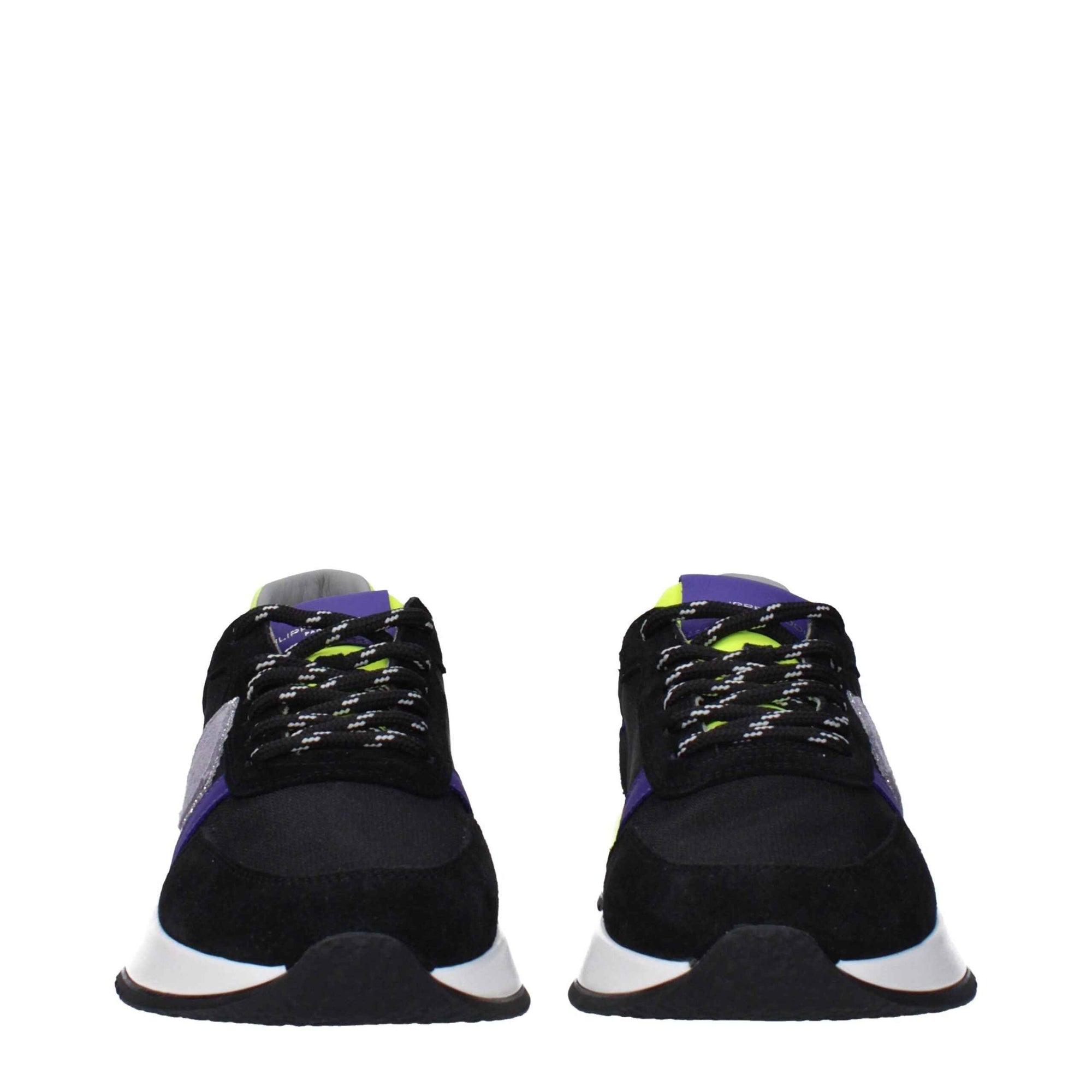Philippe Model Black Fabric Athletic Sneakers