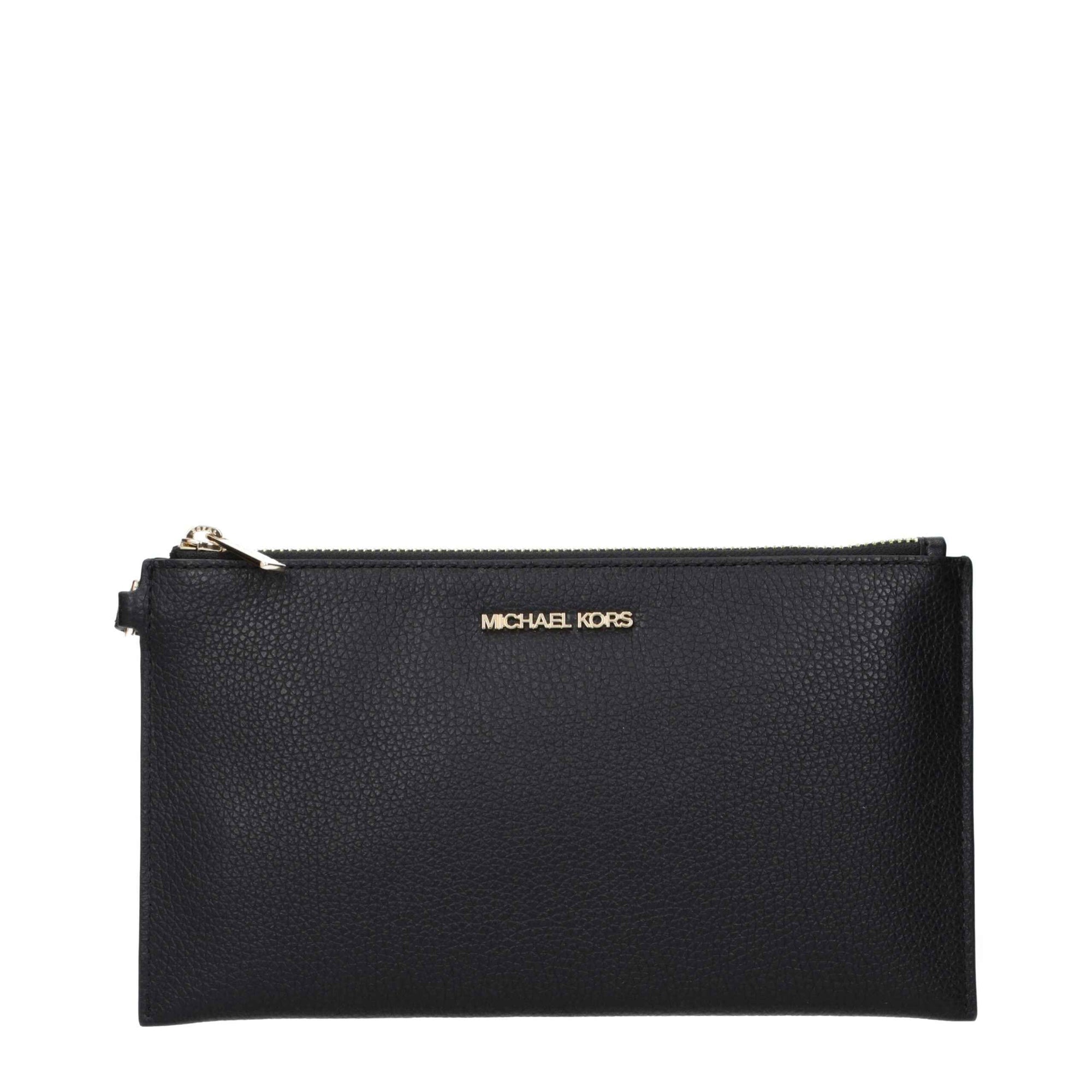 Michael Kors Black Leather Clutch Bag
