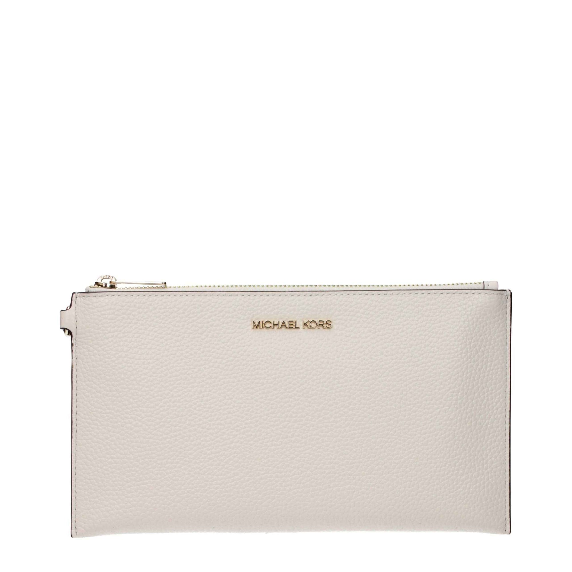Michael Kors Beige Leather Clutch Bag