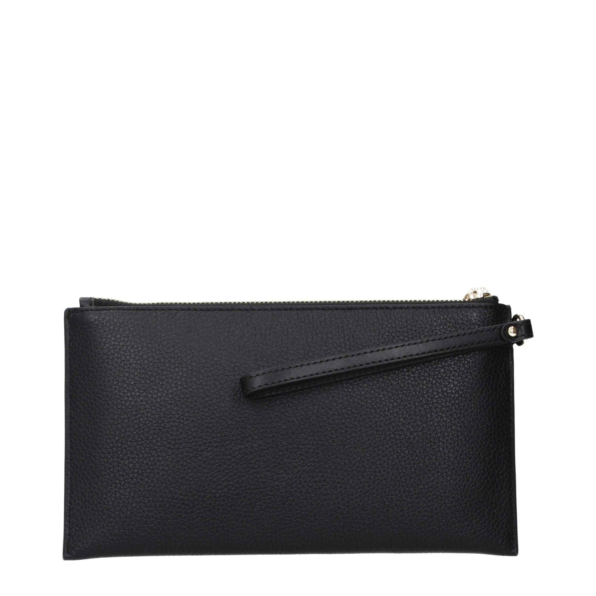 Michael Kors Black Leather Clutch Bag