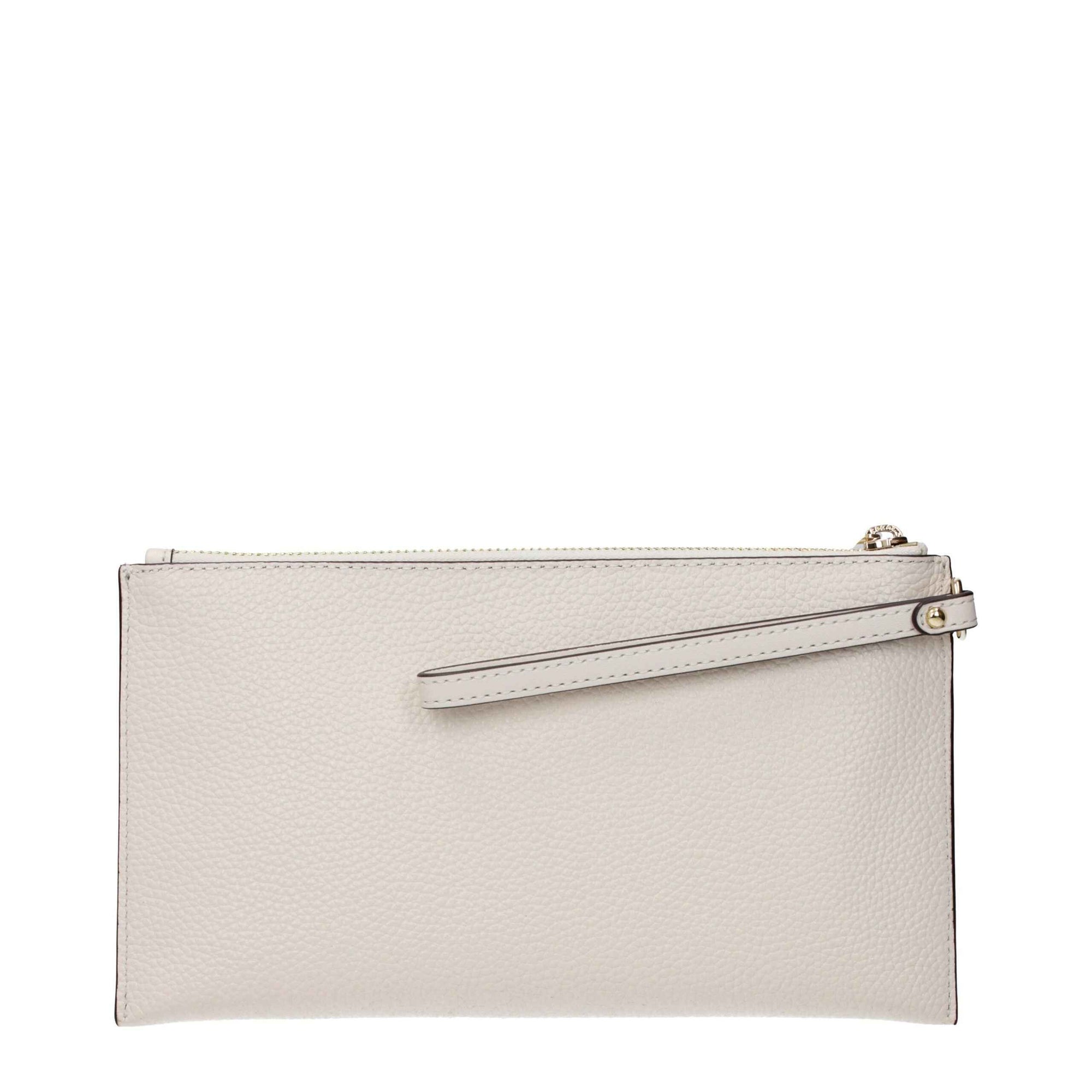 Michael Kors Beige Leather Clutch Bag