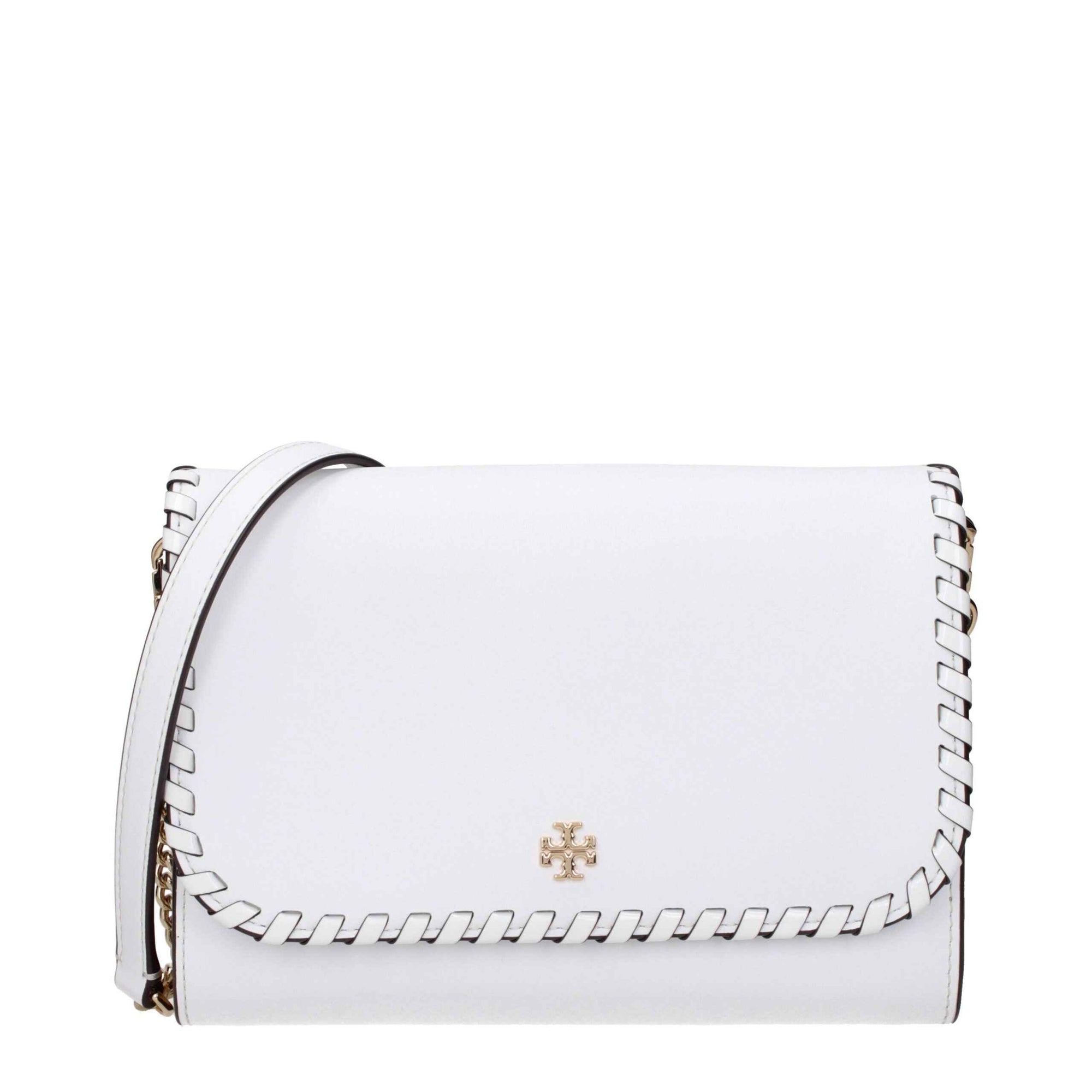 Tory Burch White Leather Clutch Bag