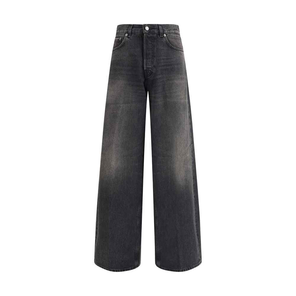Haikure Black Cotton Relaxed Fit Jeans