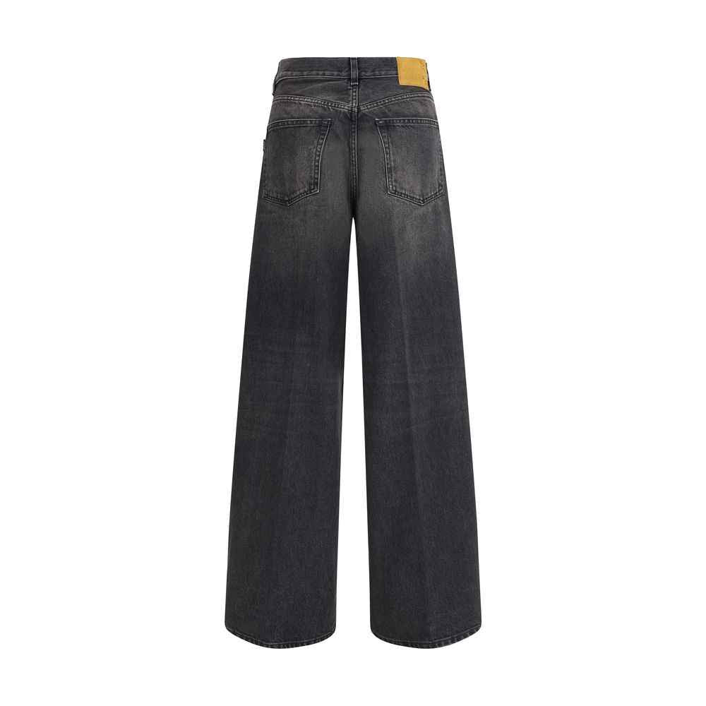 Haikure Black Cotton Relaxed Fit Jeans