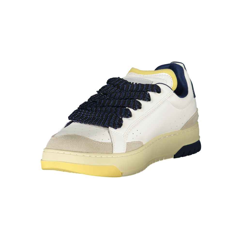 Blauer White Leather Men Sneaker
