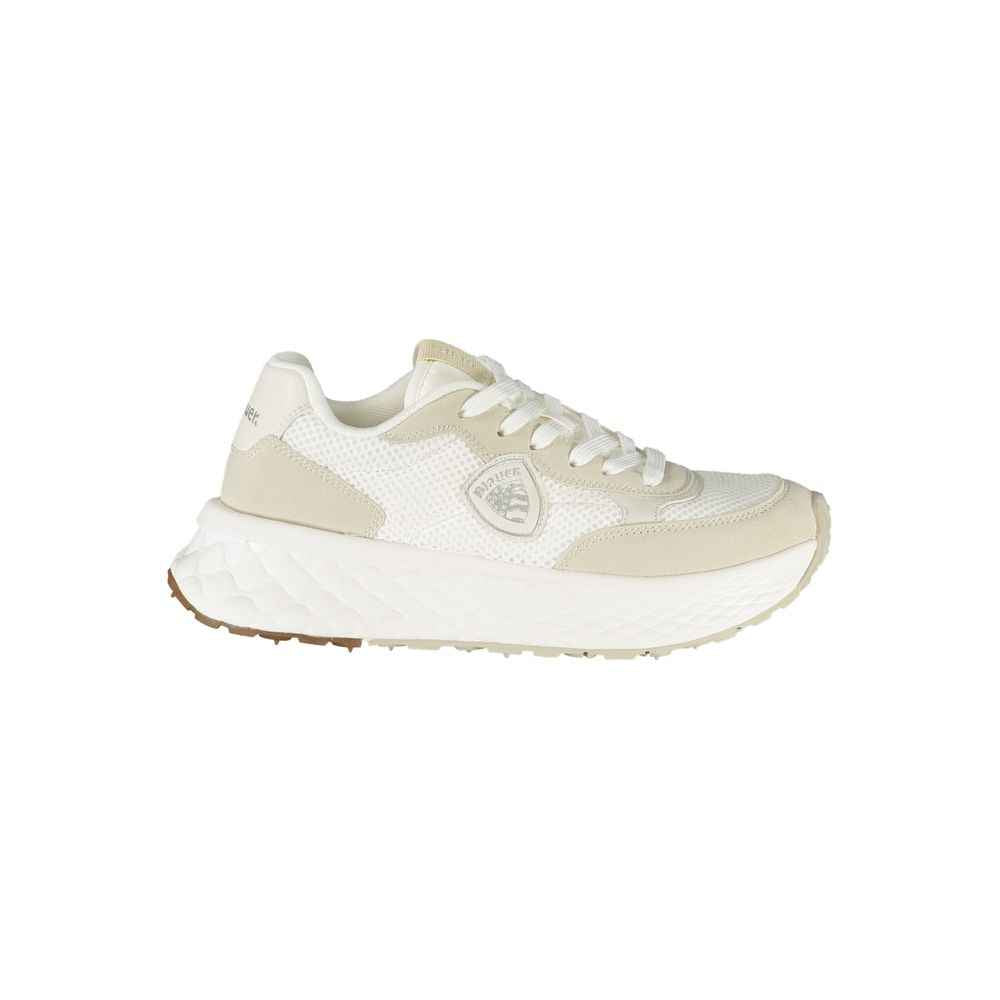 Blauer White Polyester Women Sneaker