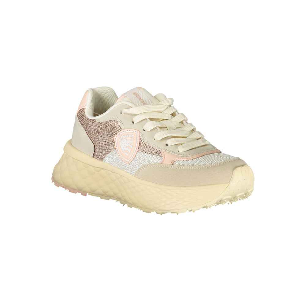 Blauer Beige Polyester Women Sneaker