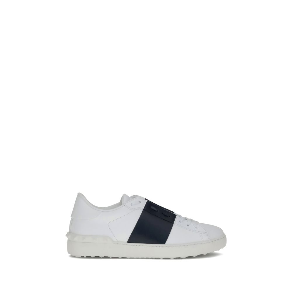 Valentino Garavani White Calf Leather Bos Taurus Low Top Sneakers