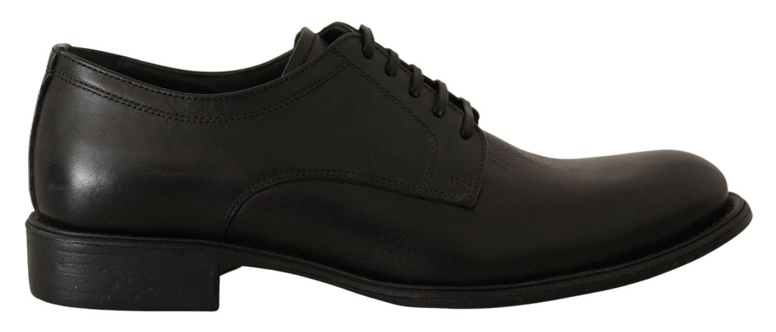 Dolce & Gabbana Black Lace Up Leather Men Formal Derby Shoes