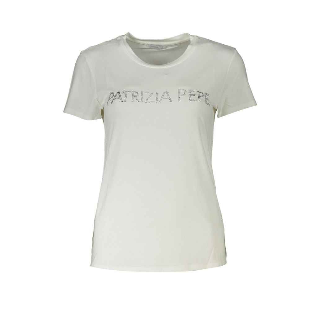 Patrizia Pepe White Organic Cotton Women T-Shirt