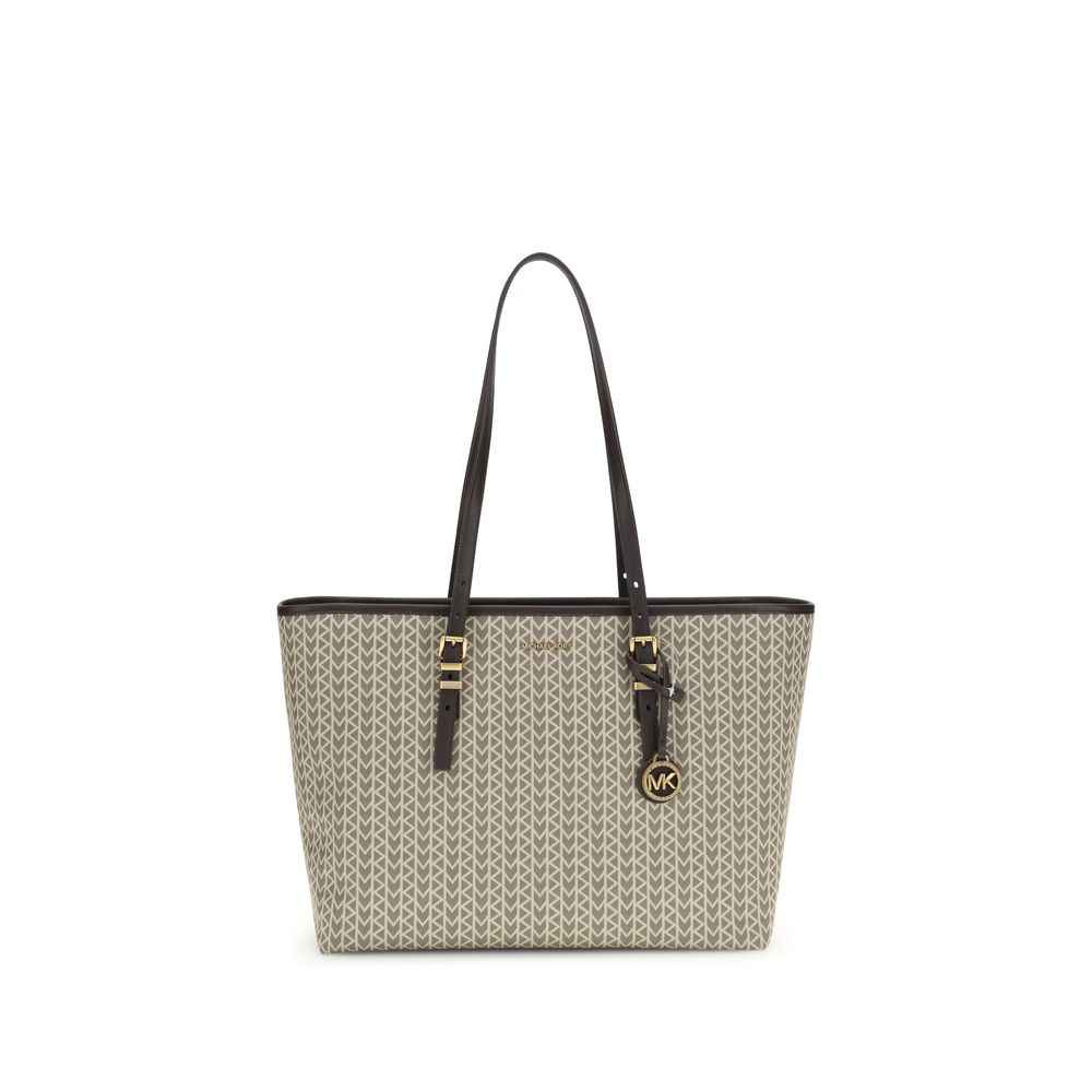 Michael Kors Quinn large jacquard logo Tote Bag