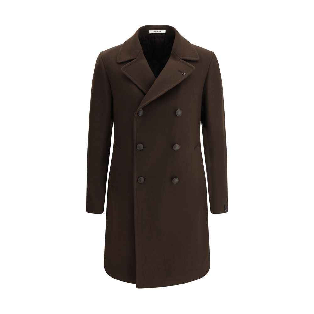 Tagliatore Brown Wool Coat