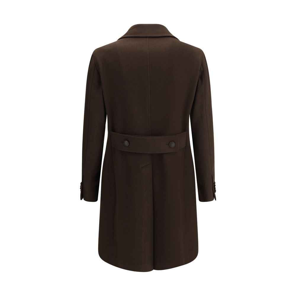 Tagliatore Brown Wool Coat