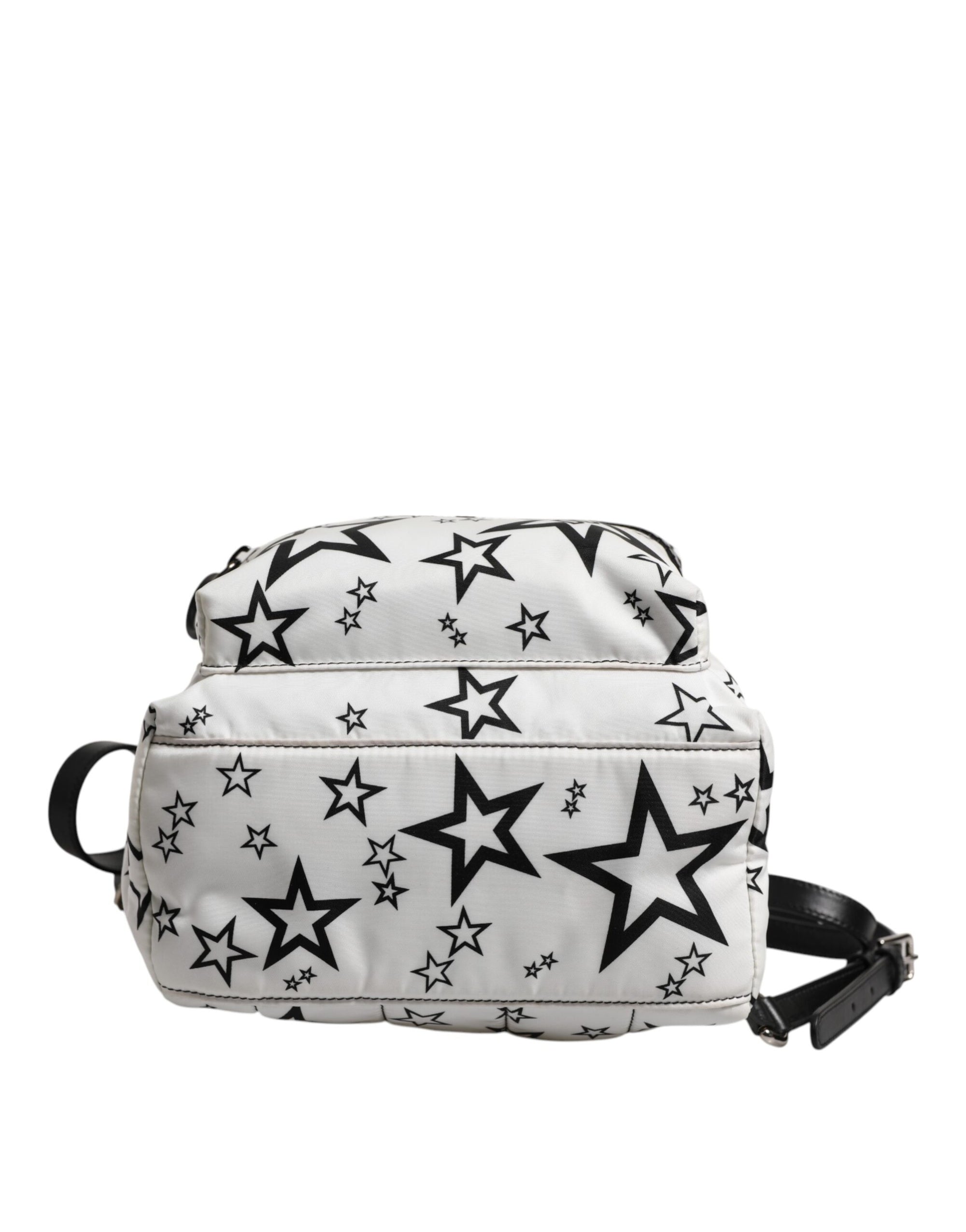 Dolce & Gabbana White DG Stars Print Nylon Travel Backpack Bag