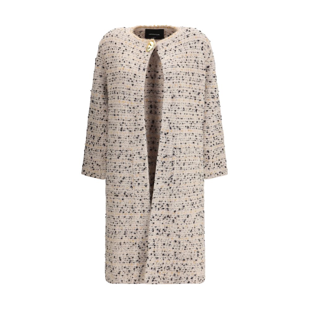Fabiana Filippi Multicolor Fleece Wool Coat