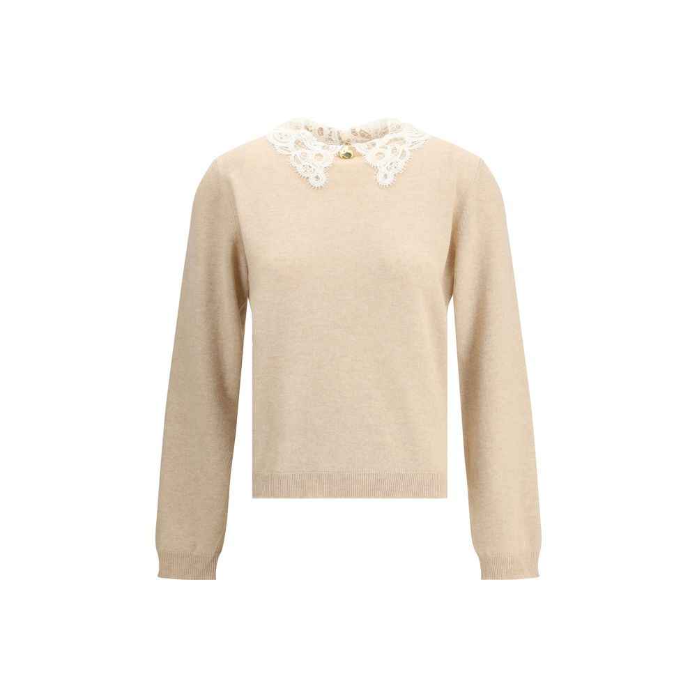 Fabiana Filippi Lace collar Sweater