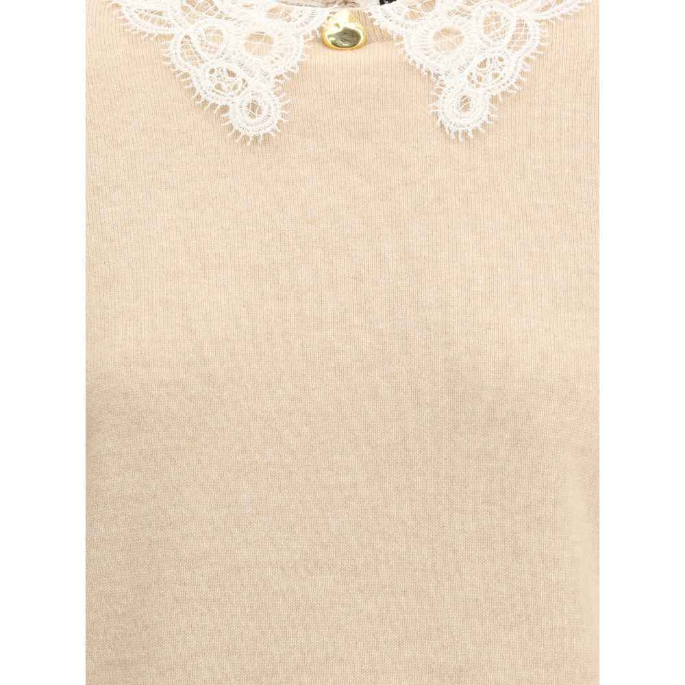 Fabiana Filippi Lace collar Sweater