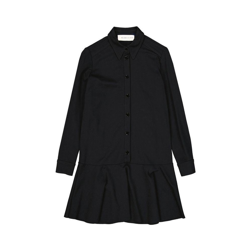 BLANCA VITA Black Elastane Casual Dress